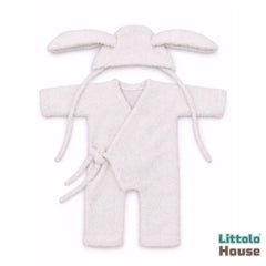 Baby Cozy Bunny Romper with Bonnet O261 | 1Y | Off White