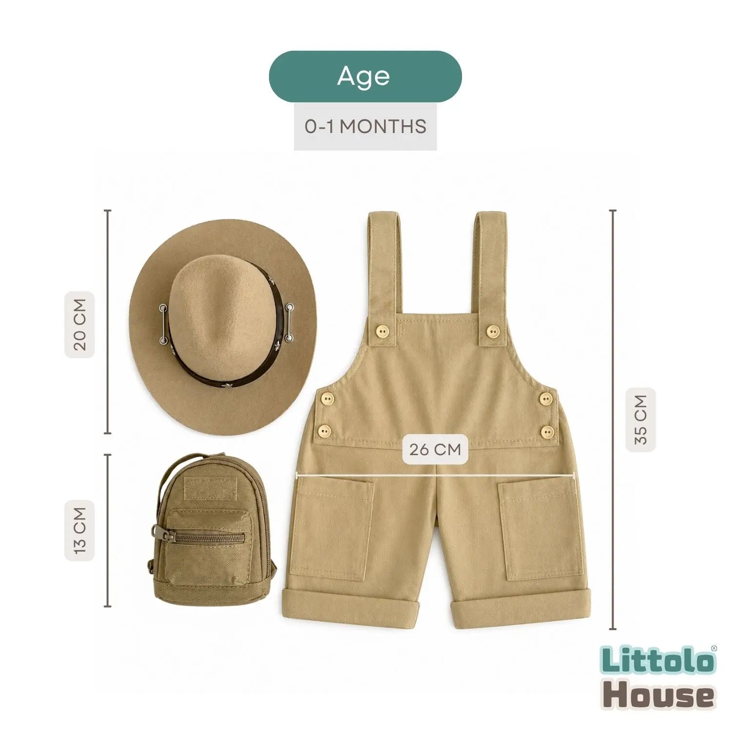 Baby Little Explorer Safari Adventure Set O267 | NB | Khaki