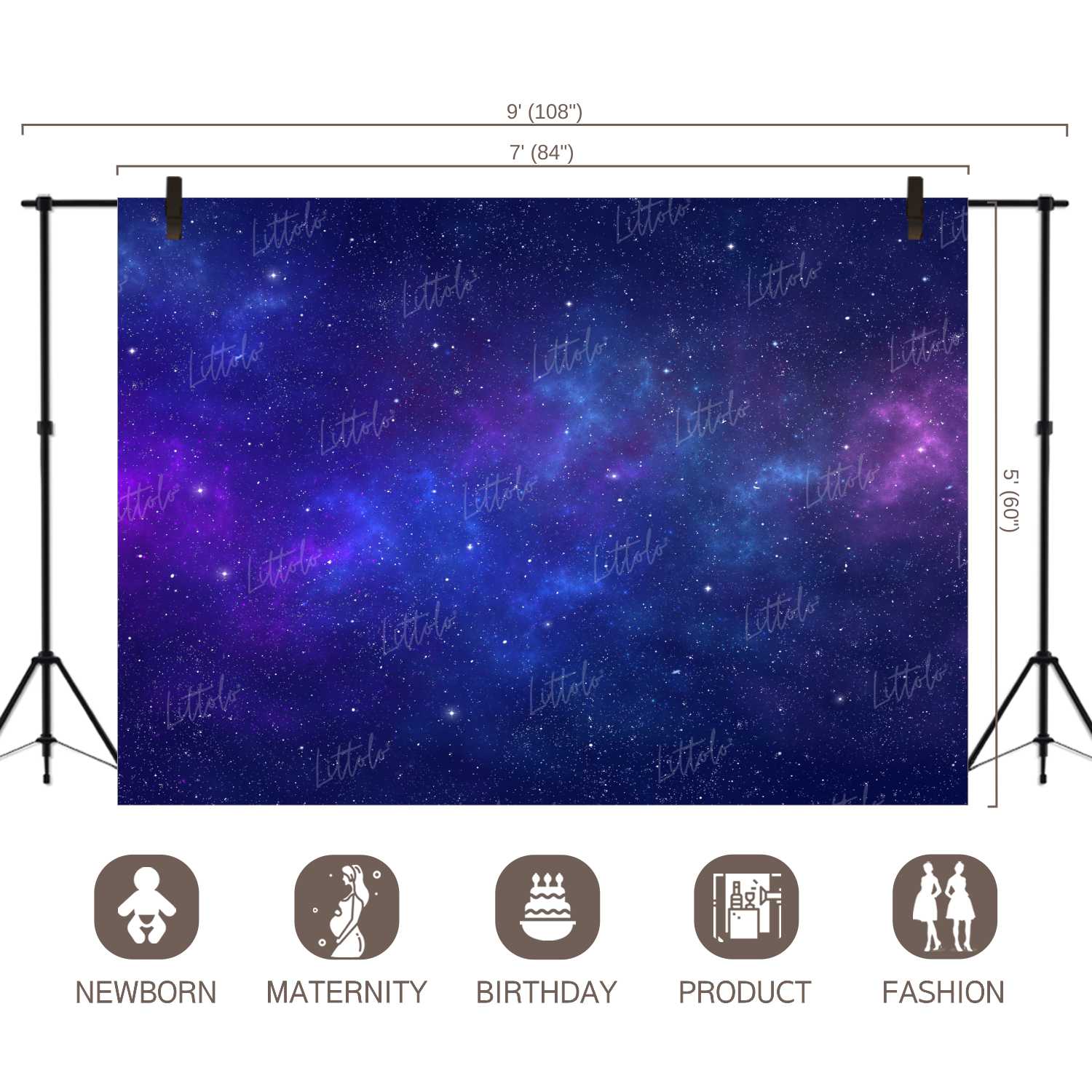 LB0001 Galaxy Texture Backdrop