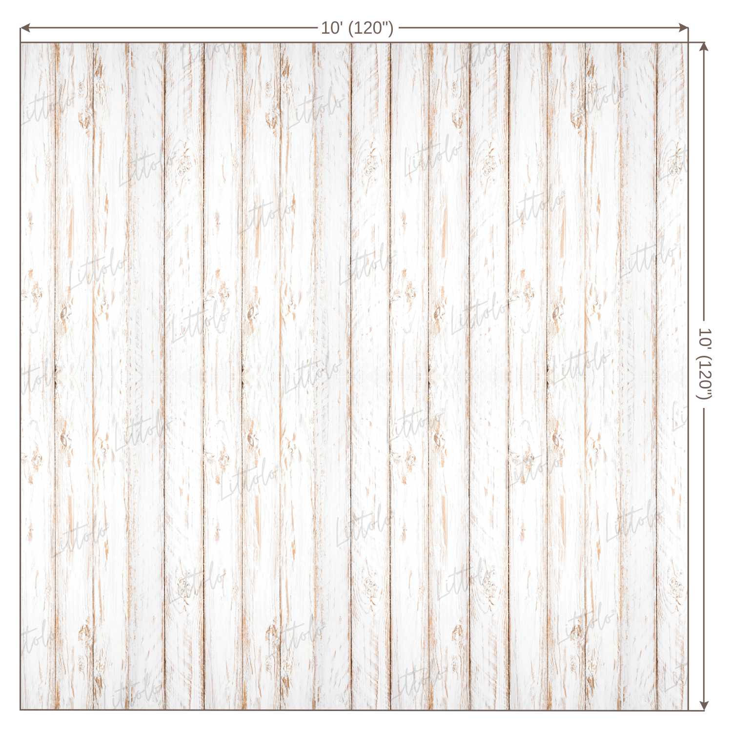 LB0002 White Rustic Planks Backdrop