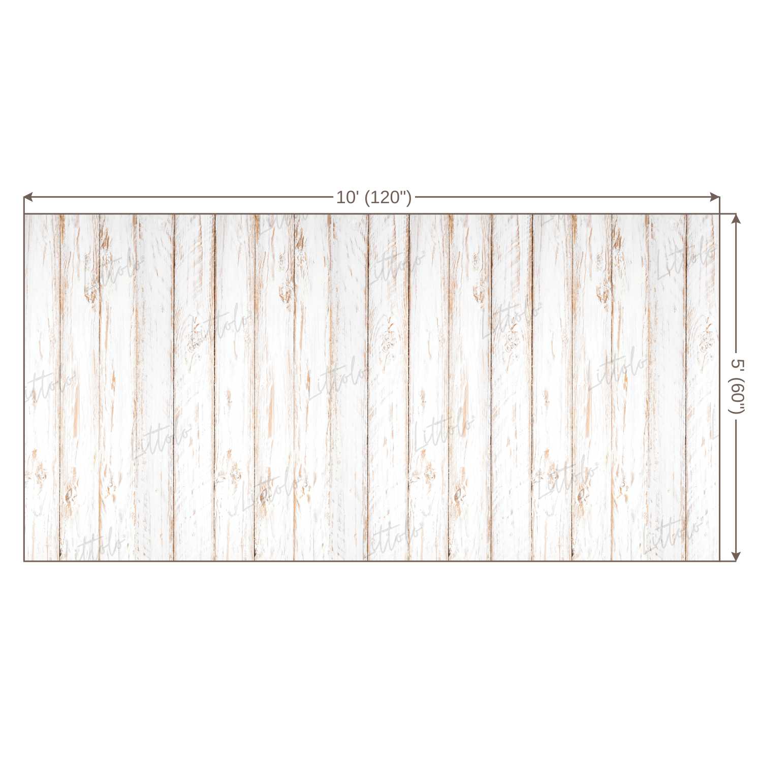 LB0002 White Rustic Planks Backdrop