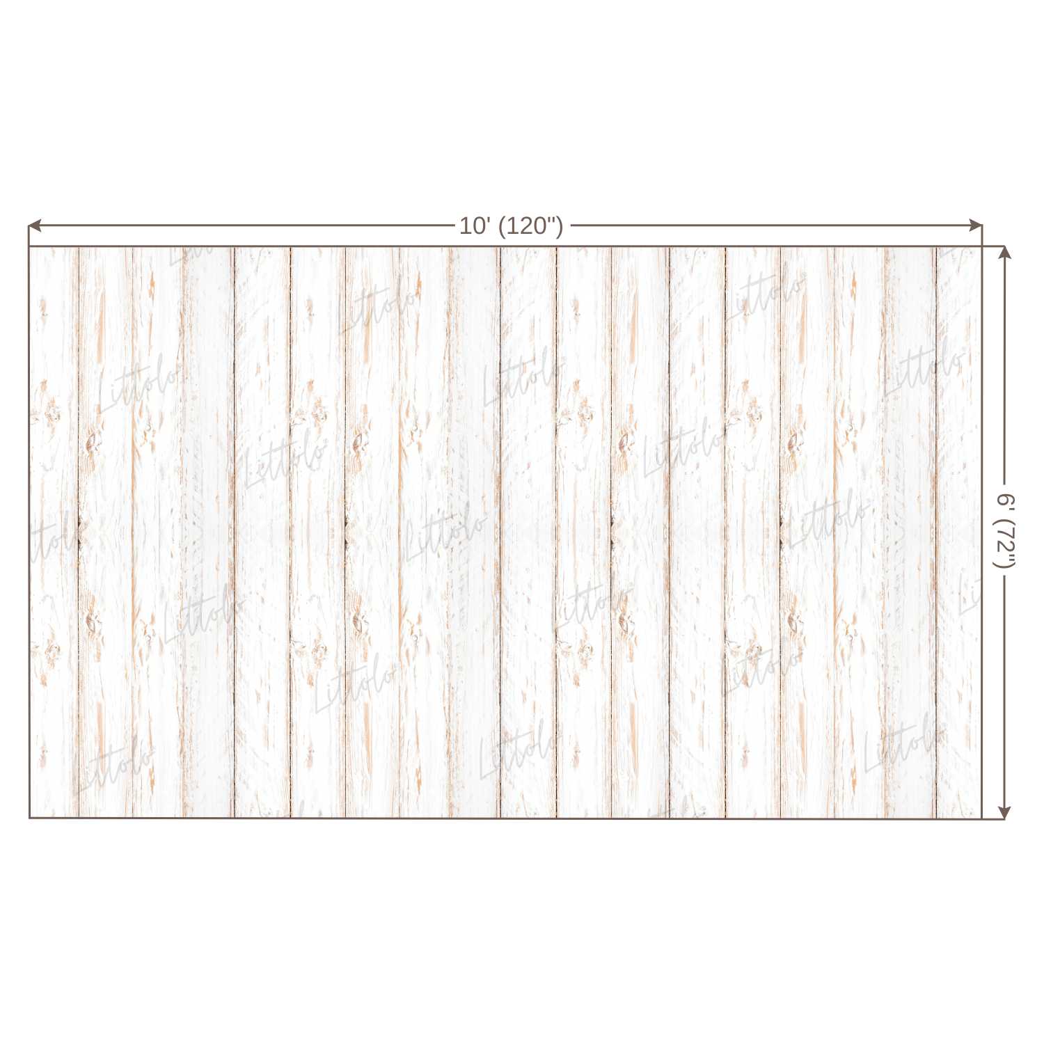 LB0002 White Rustic Planks Backdrop