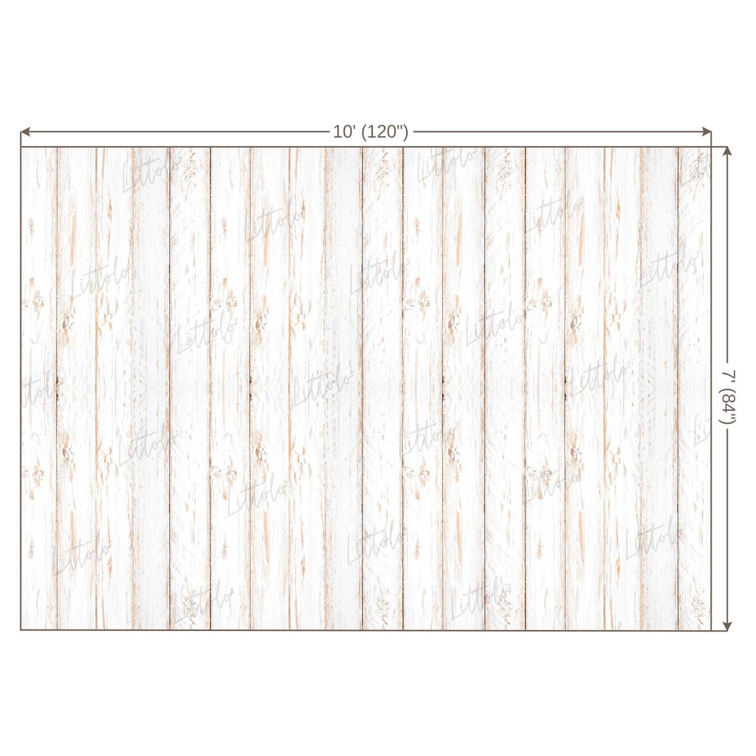 LB0002 White Rustic Planks Backdrop