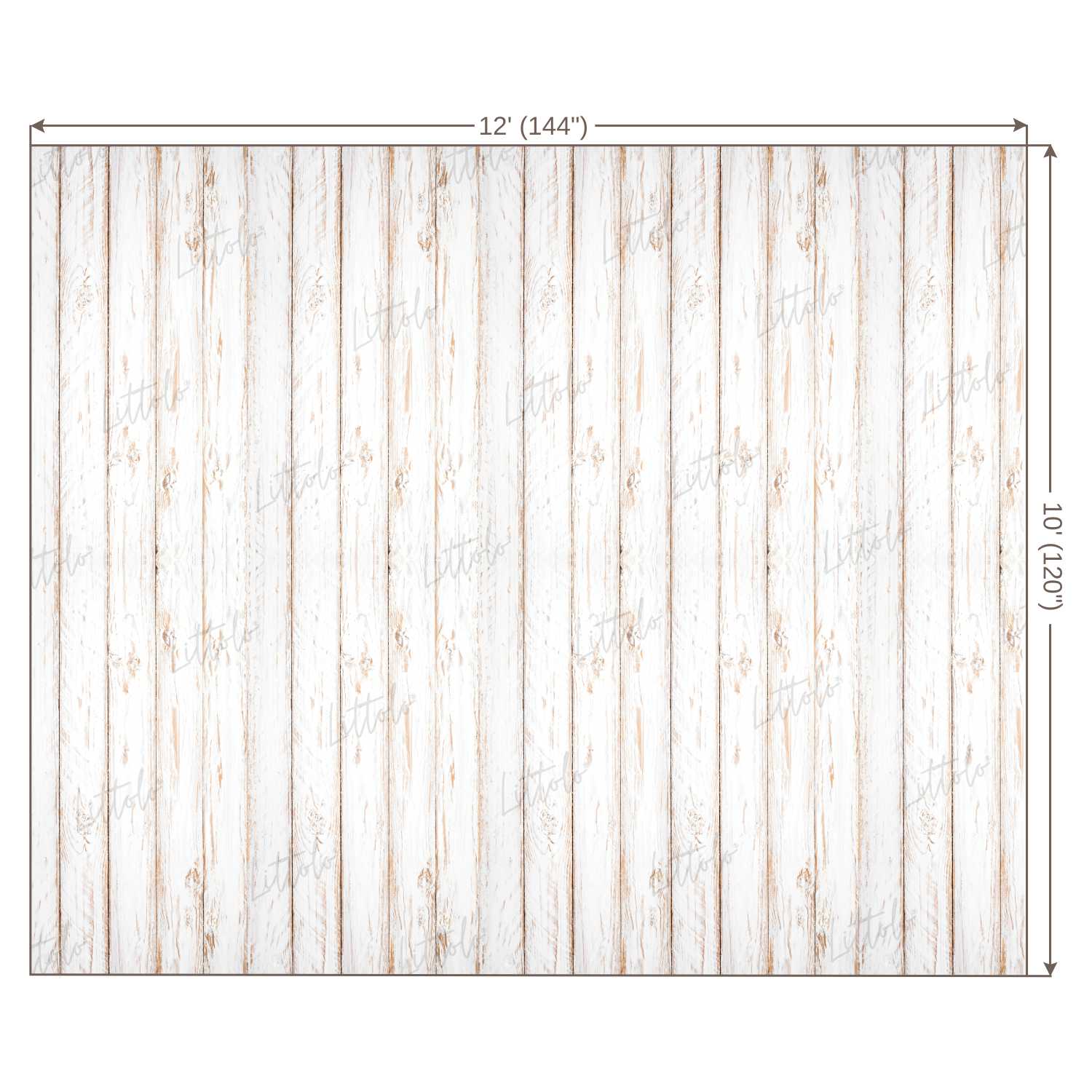 LB0002 White Rustic Planks Backdrop