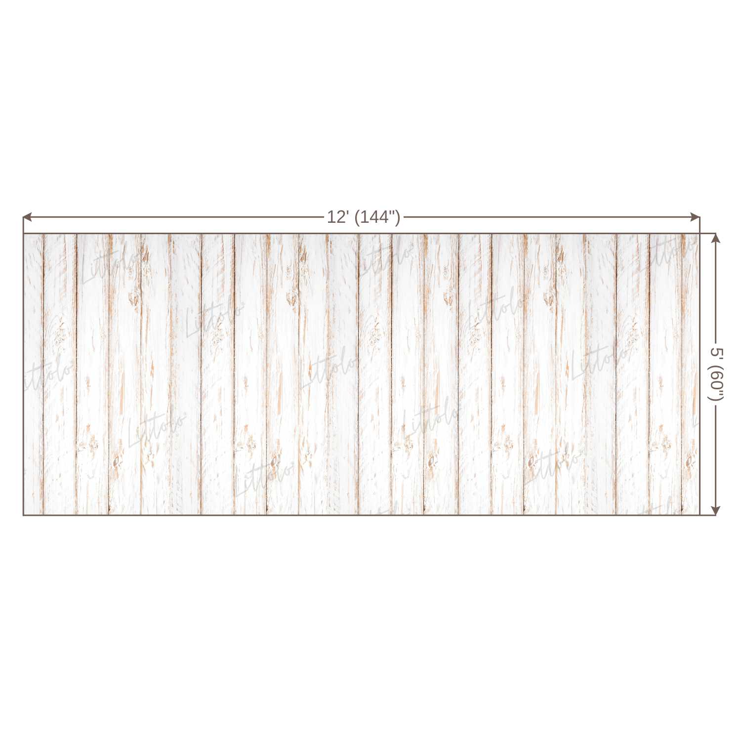 LB0002 White Rustic Planks Backdrop