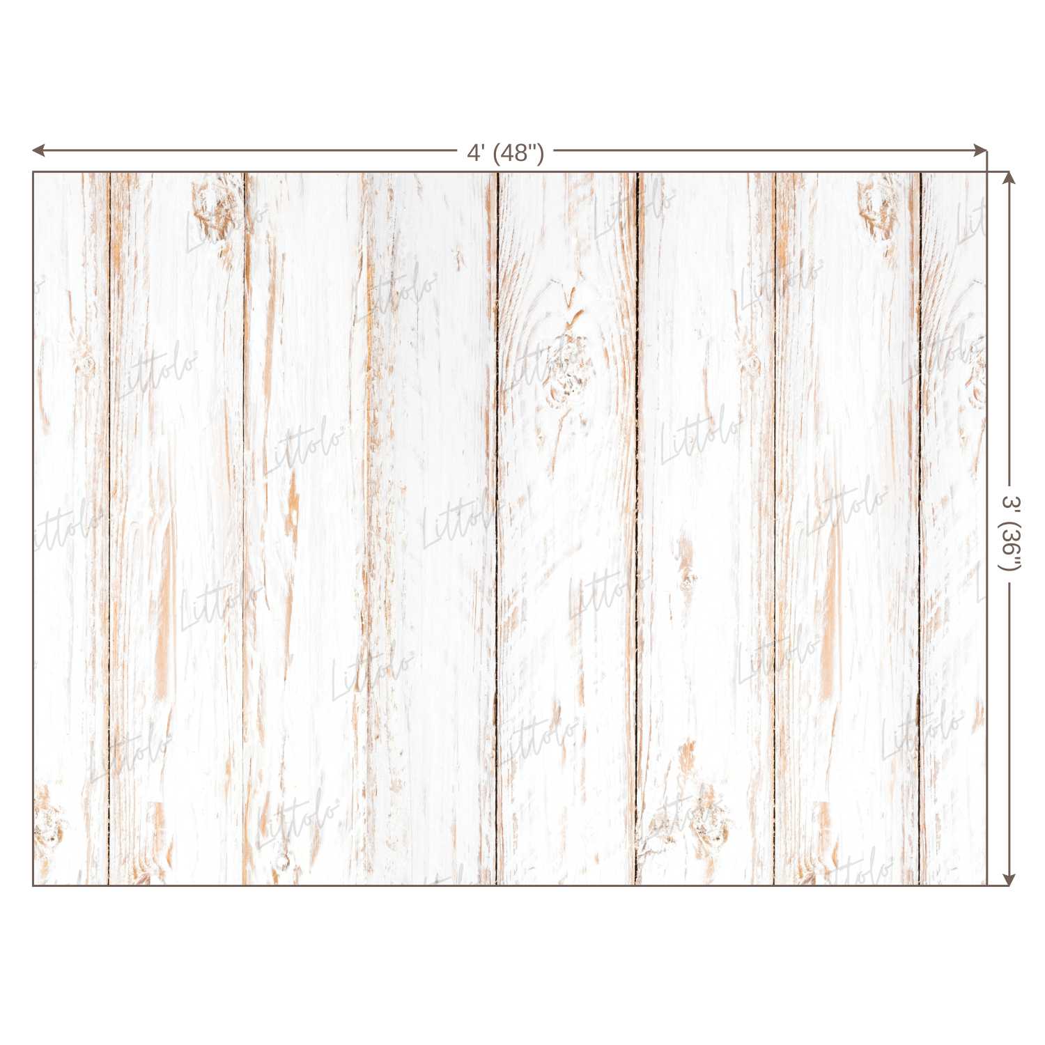 LB0002 White Rustic Planks Backdrop