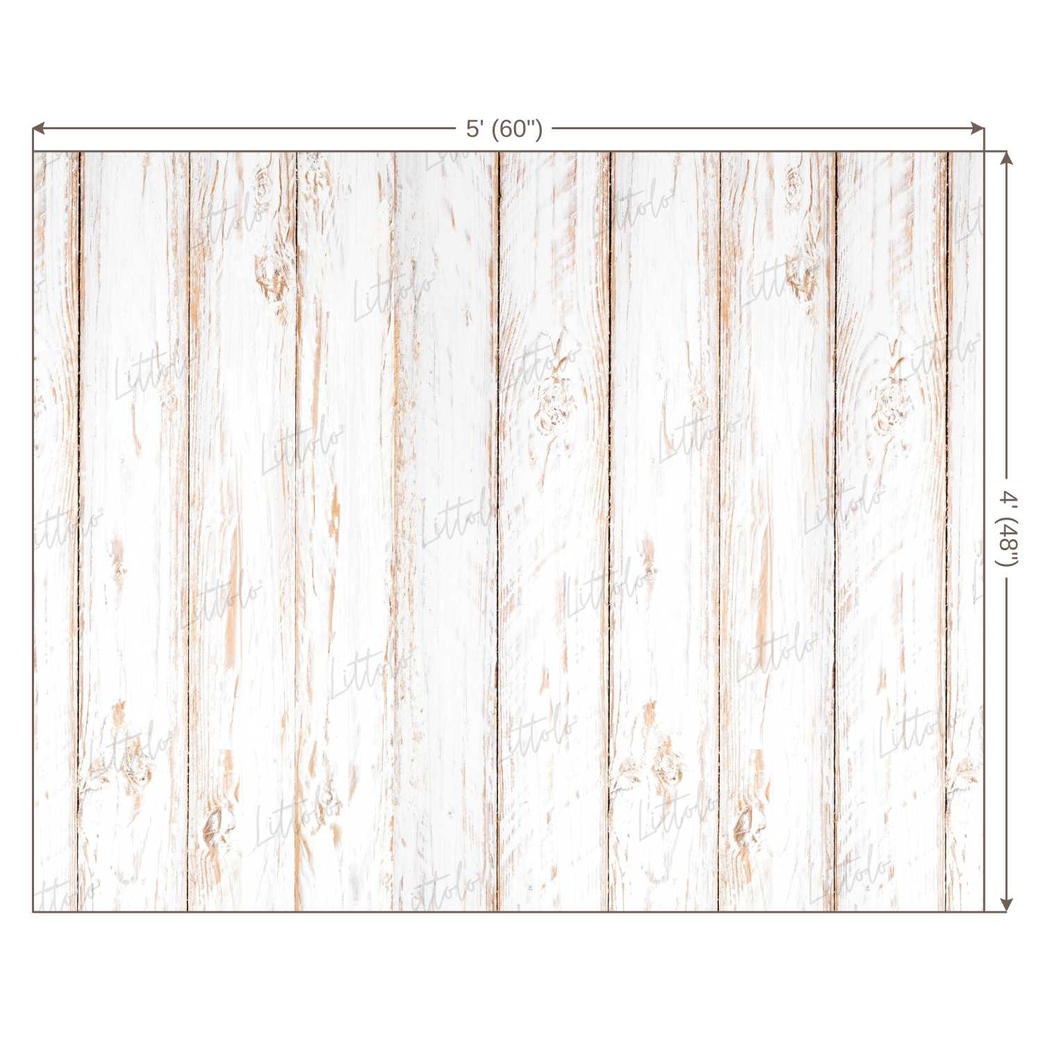 LB0002 White Rustic Planks Backdrop