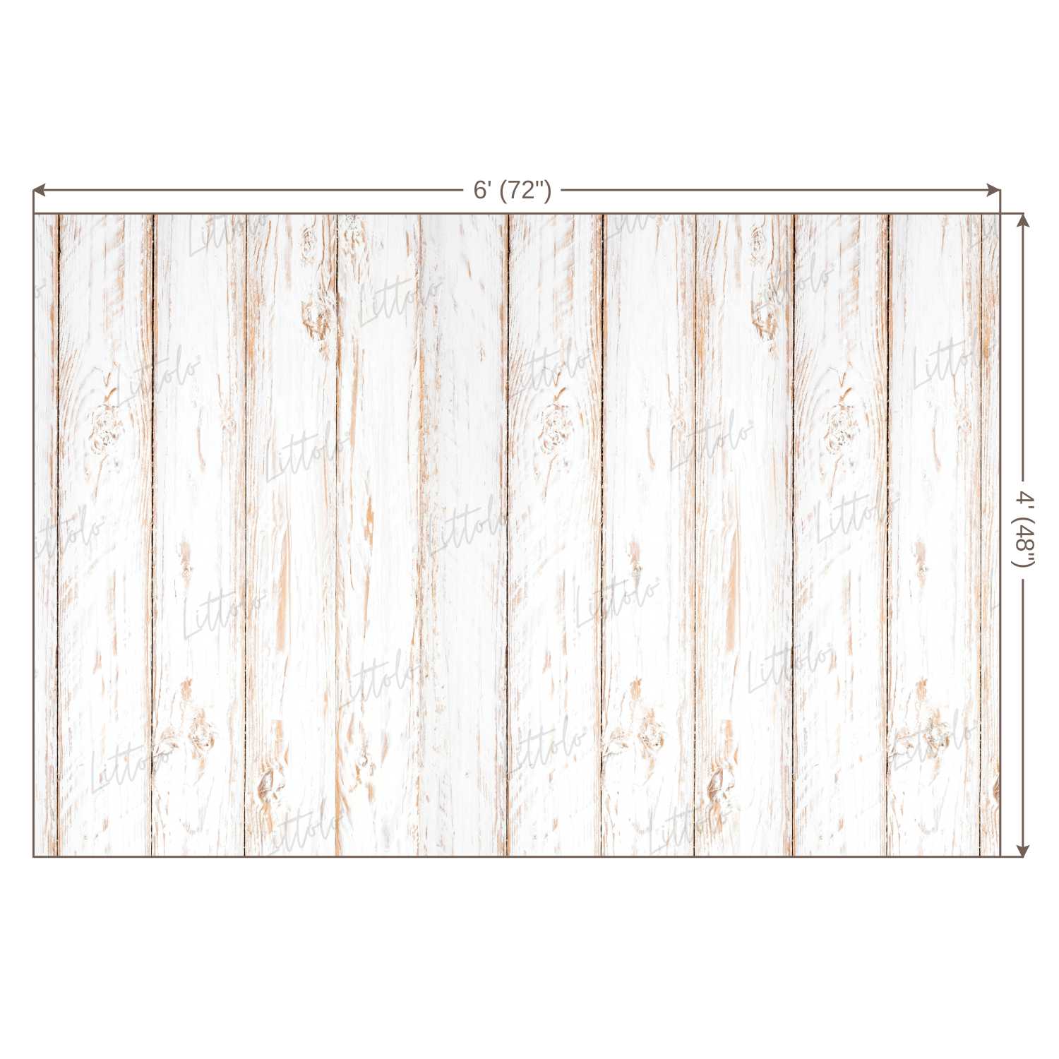 LB0002 White Rustic Planks Backdrop