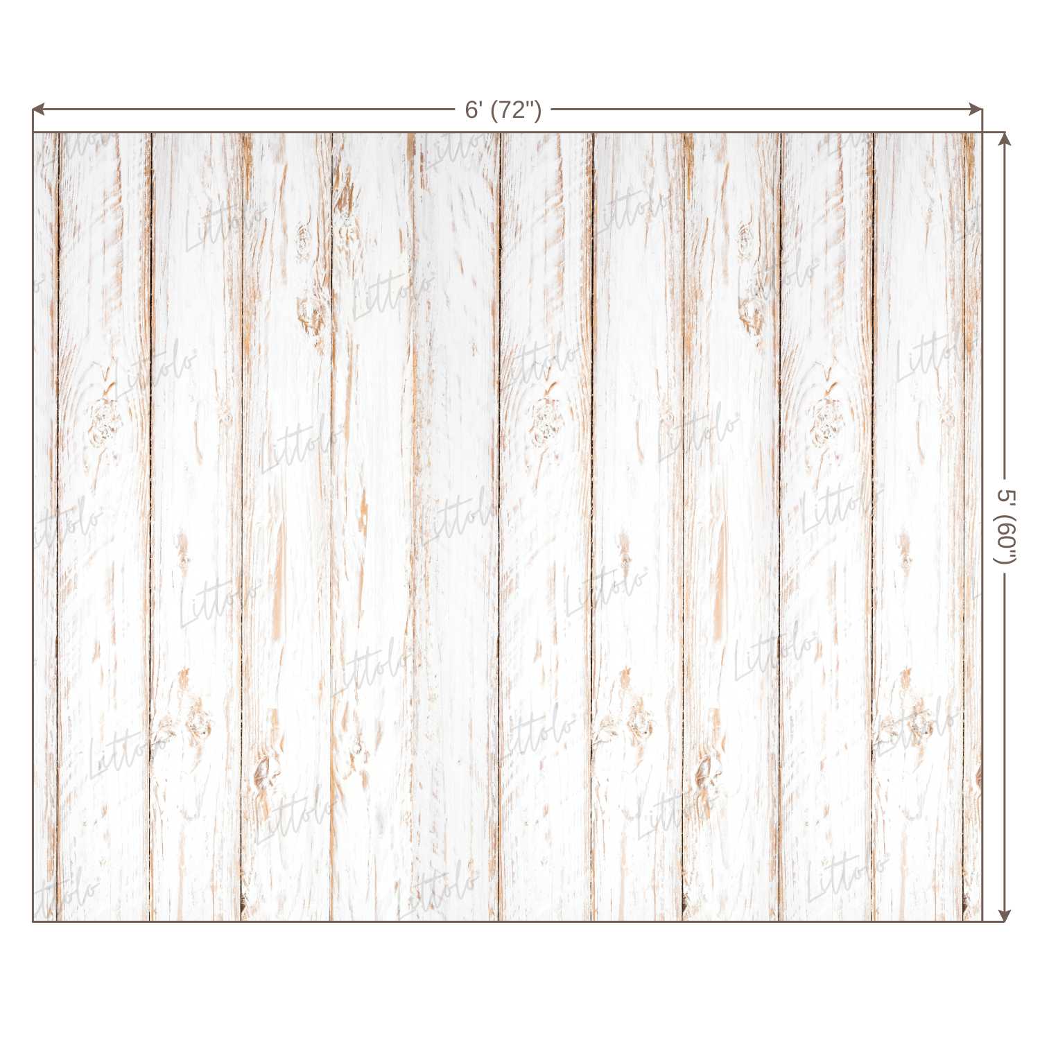 LB0002 White Rustic Planks Backdrop