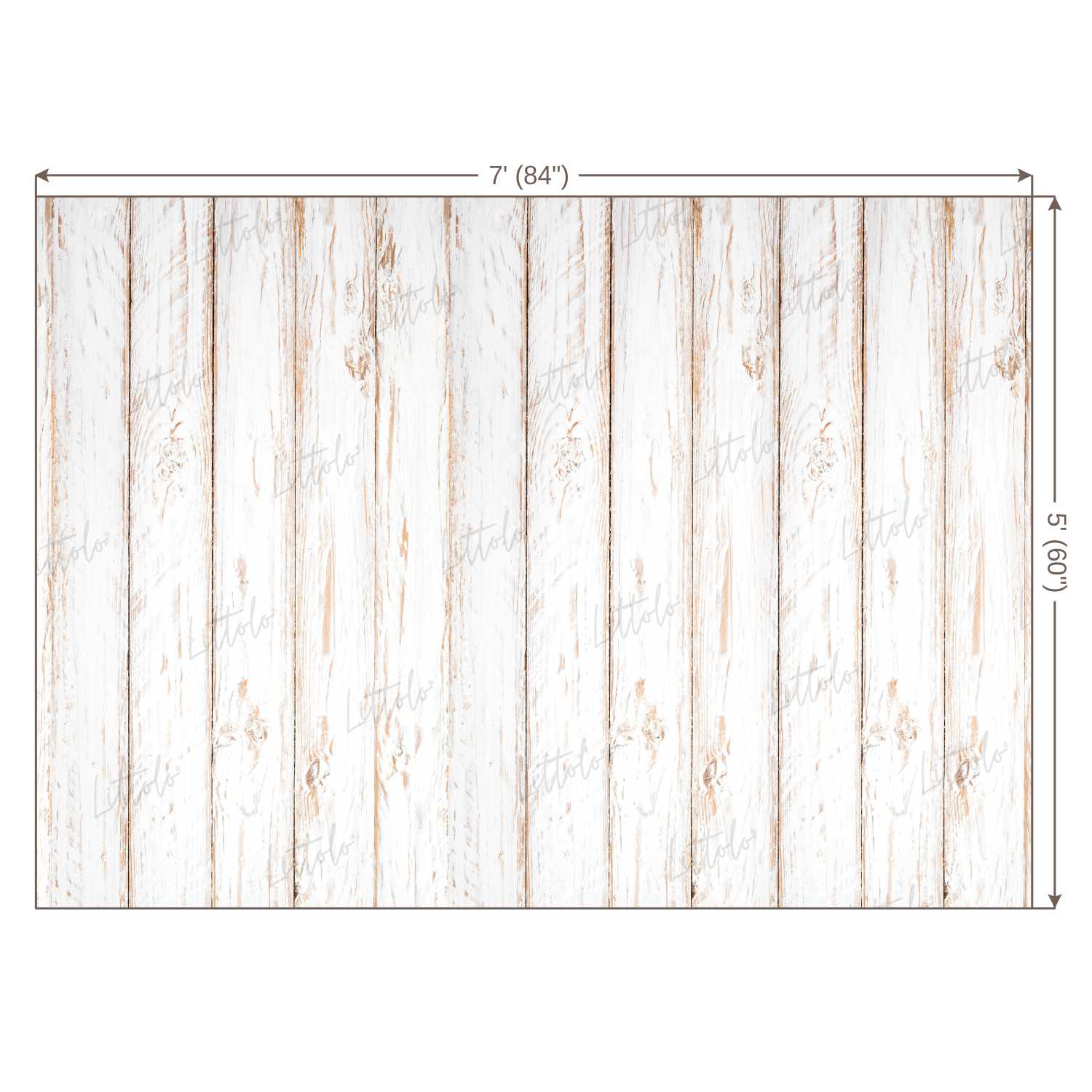 LB0002 White Rustic Planks Backdrop