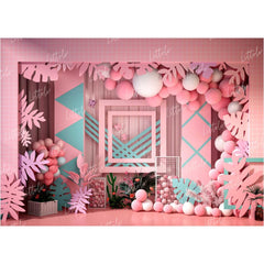 LB0006 Balloons and Cake Smash Backdrop