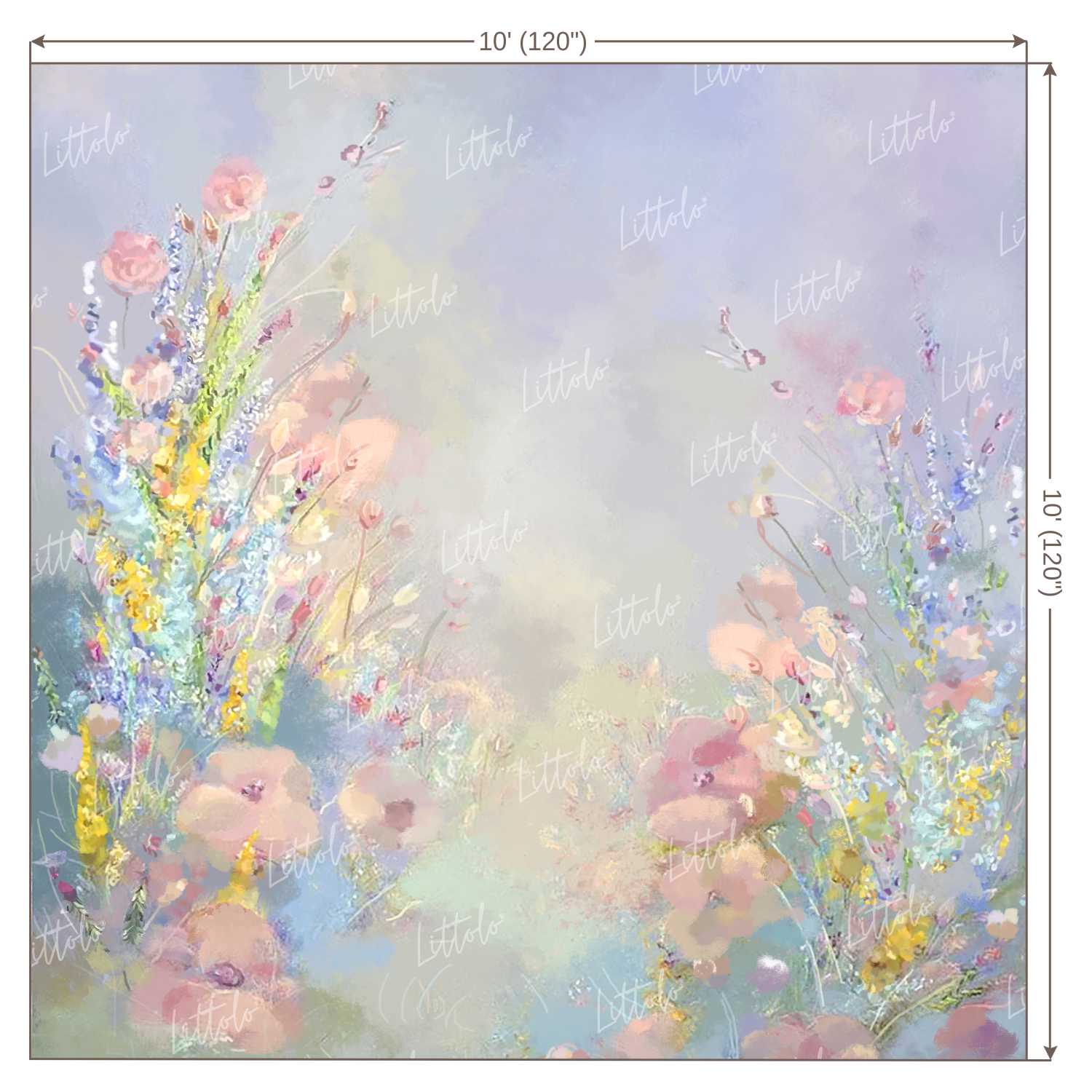 LB0007 Floral and Fine Arts Backdrop