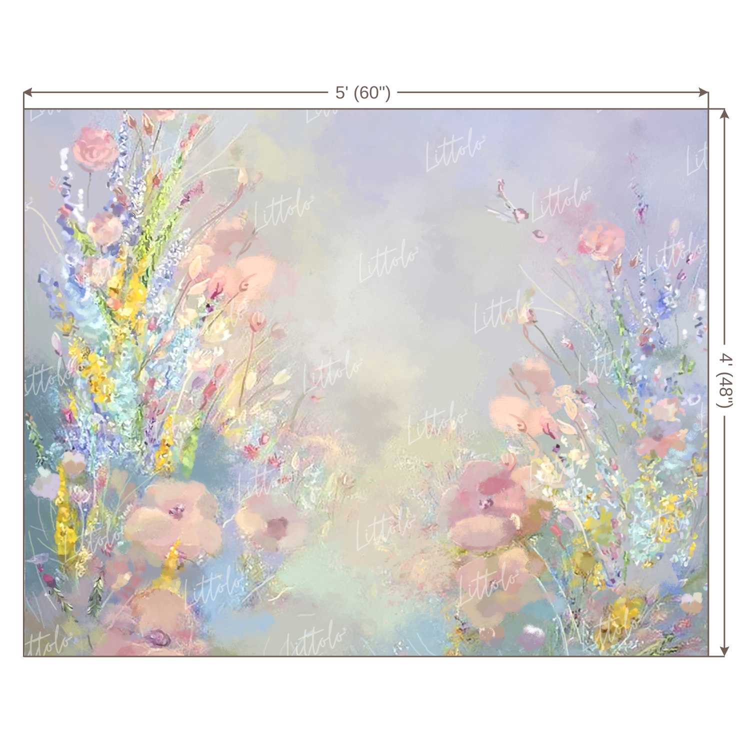 LB0007 Floral and Fine Arts Backdrop