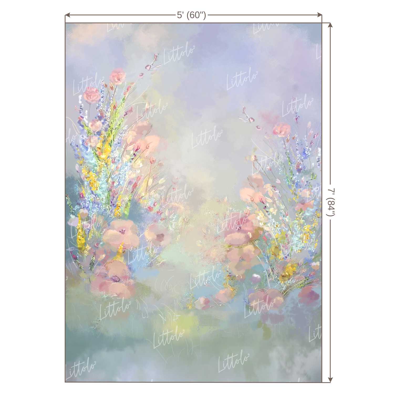 LB0007 Floral and Fine Arts Backdrop