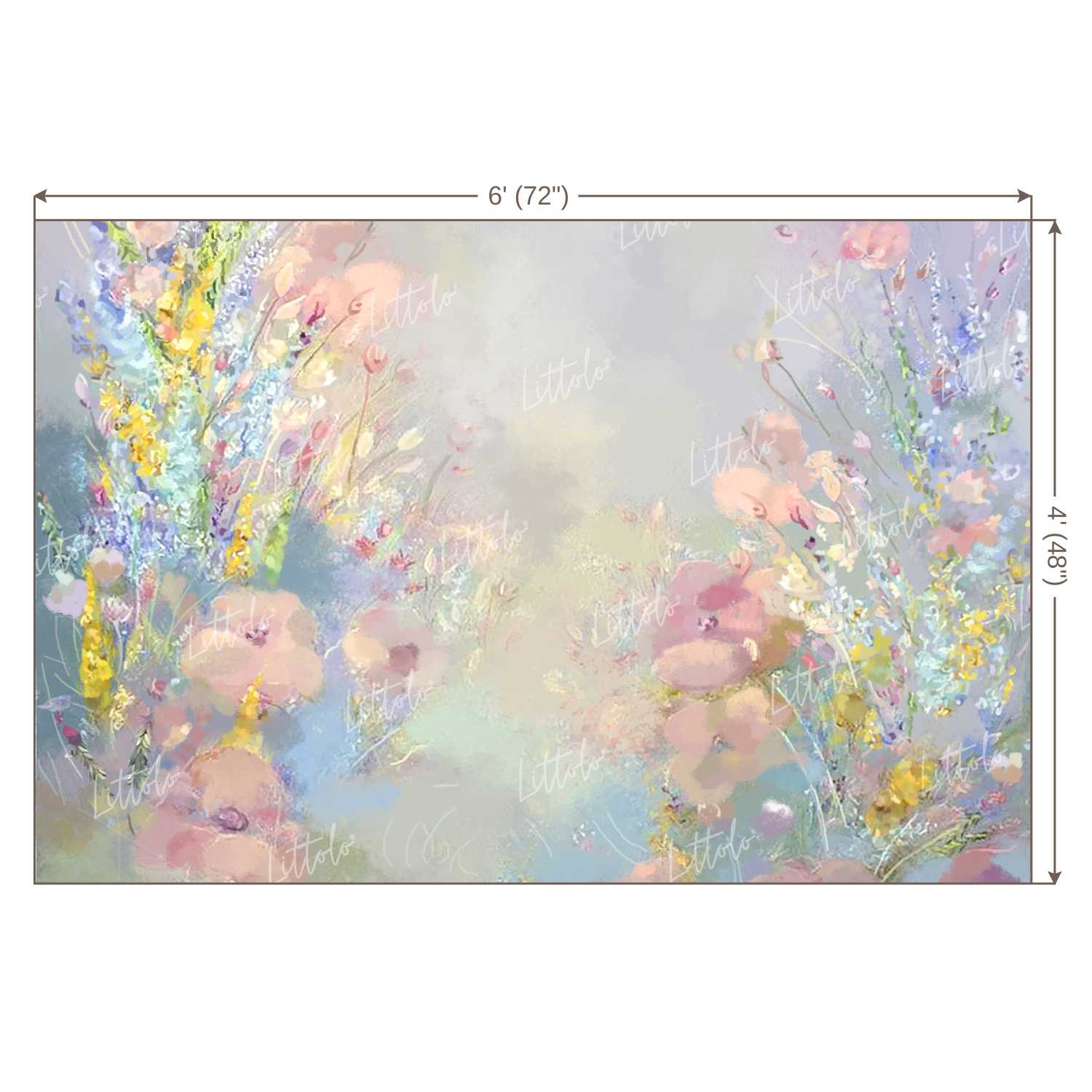 LB0007 Floral and Fine Arts Backdrop