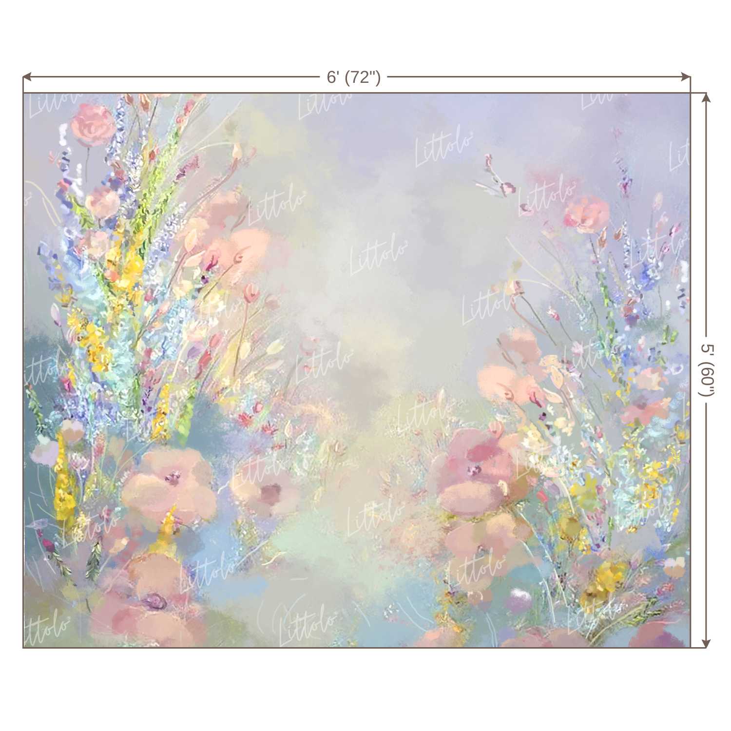 LB0007 Floral and Fine Arts Backdrop