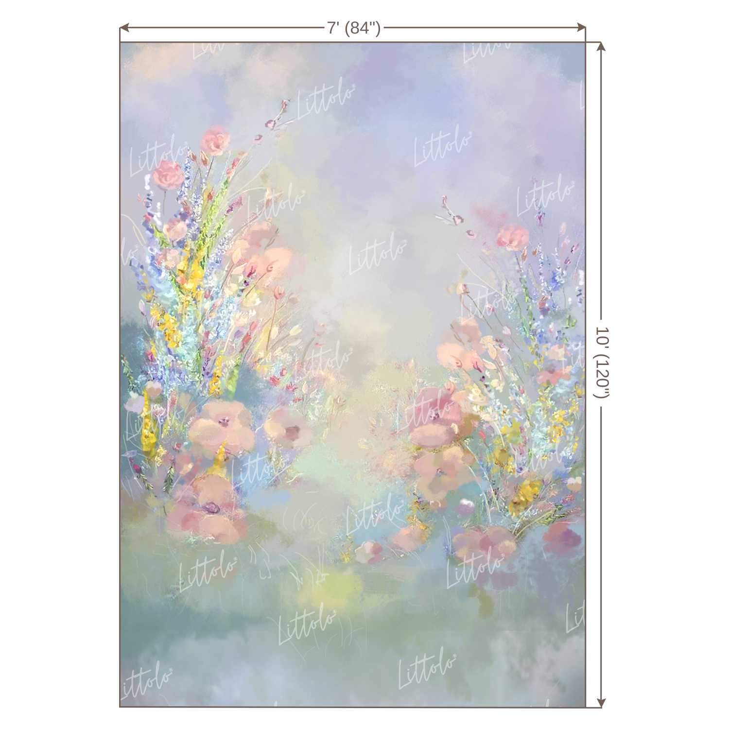 LB0007 Floral and Fine Arts Backdrop