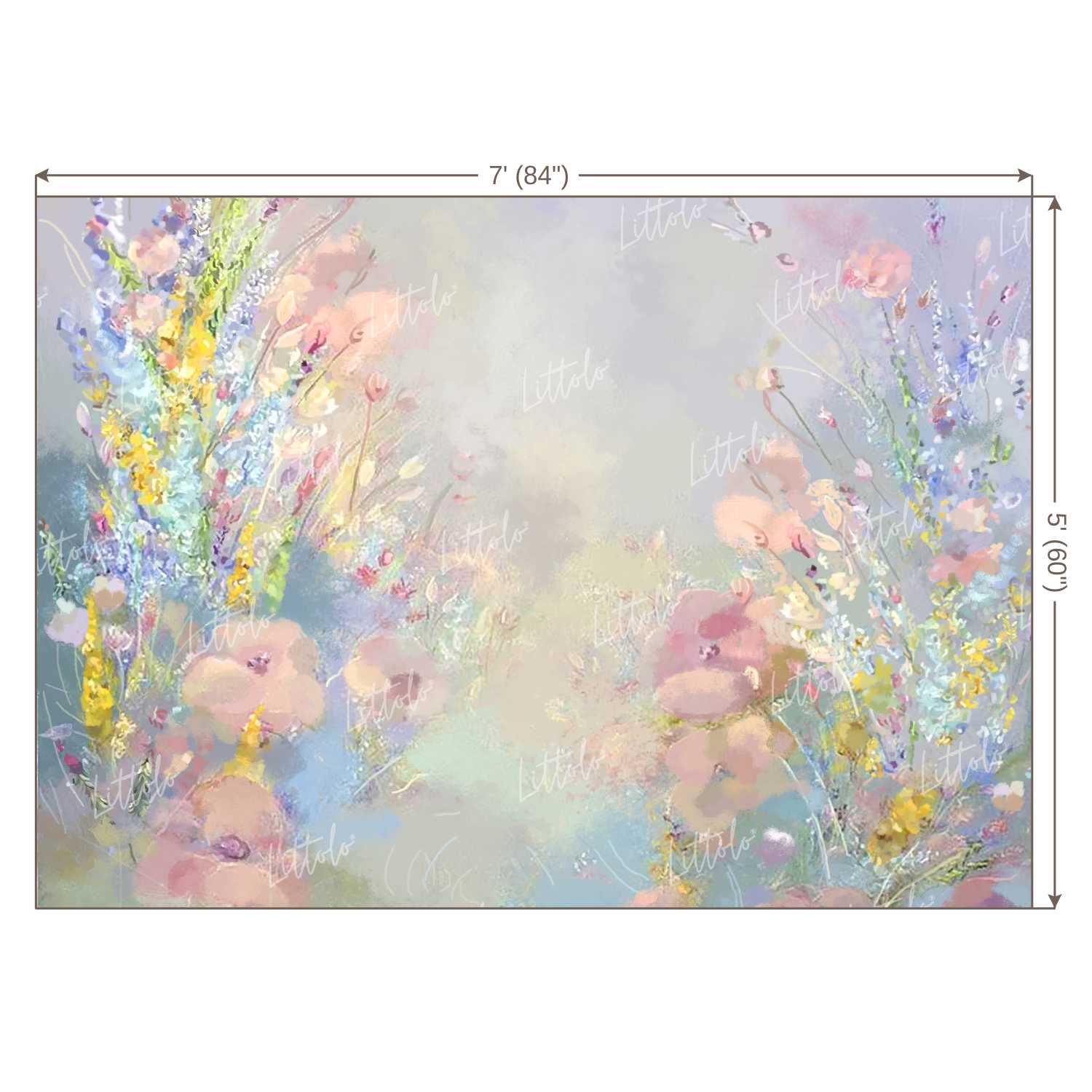 LB0007 Floral and Fine Arts Backdrop