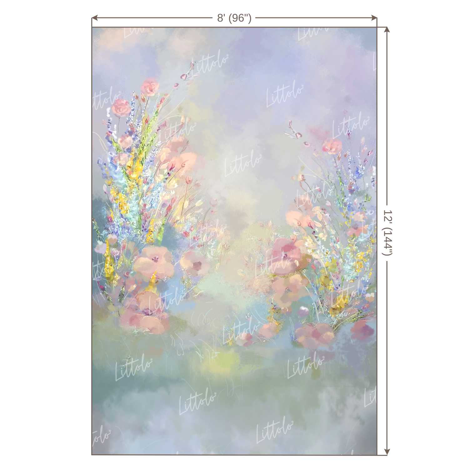 LB0007 Floral and Fine Arts Backdrop