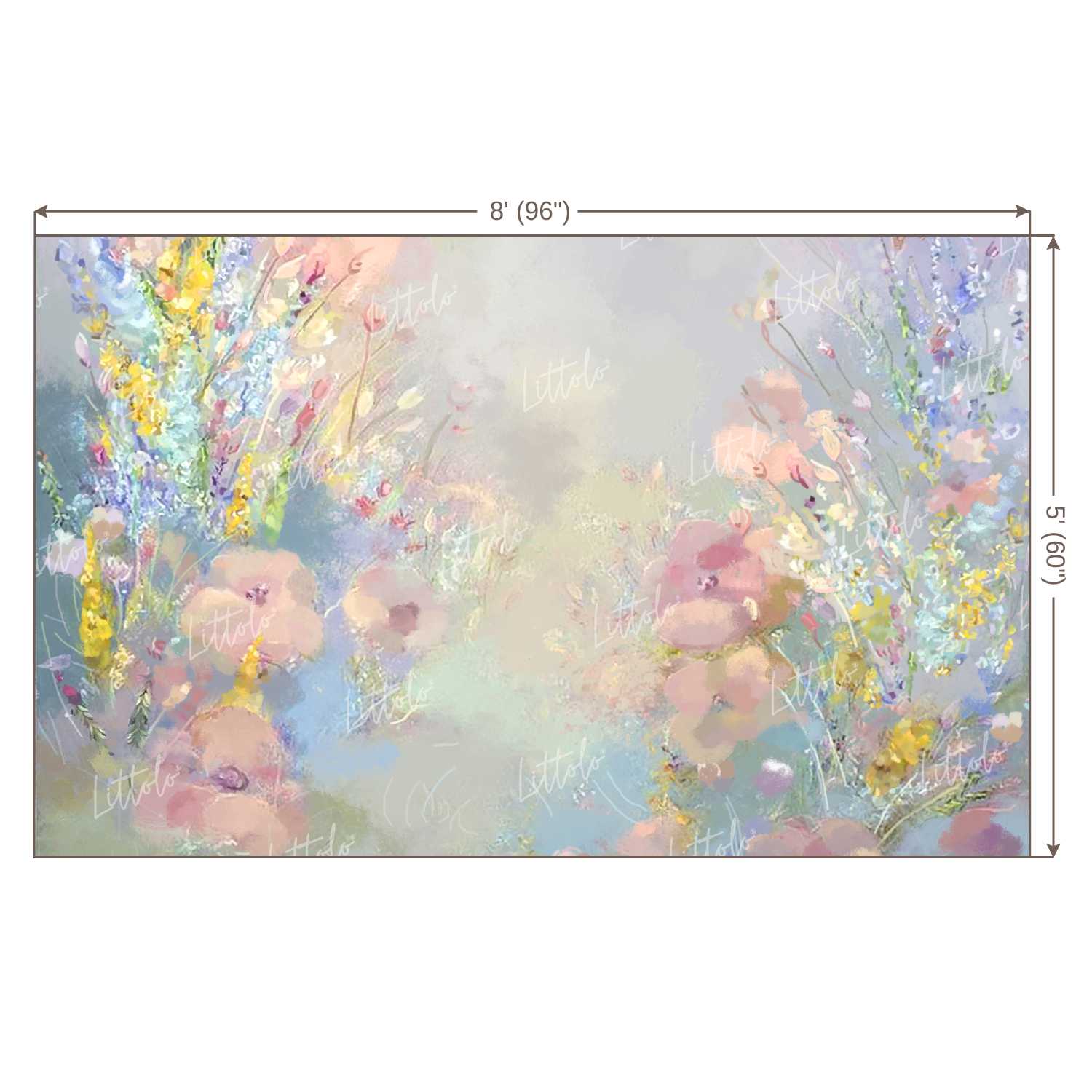 LB0007 Floral and Fine Arts Backdrop