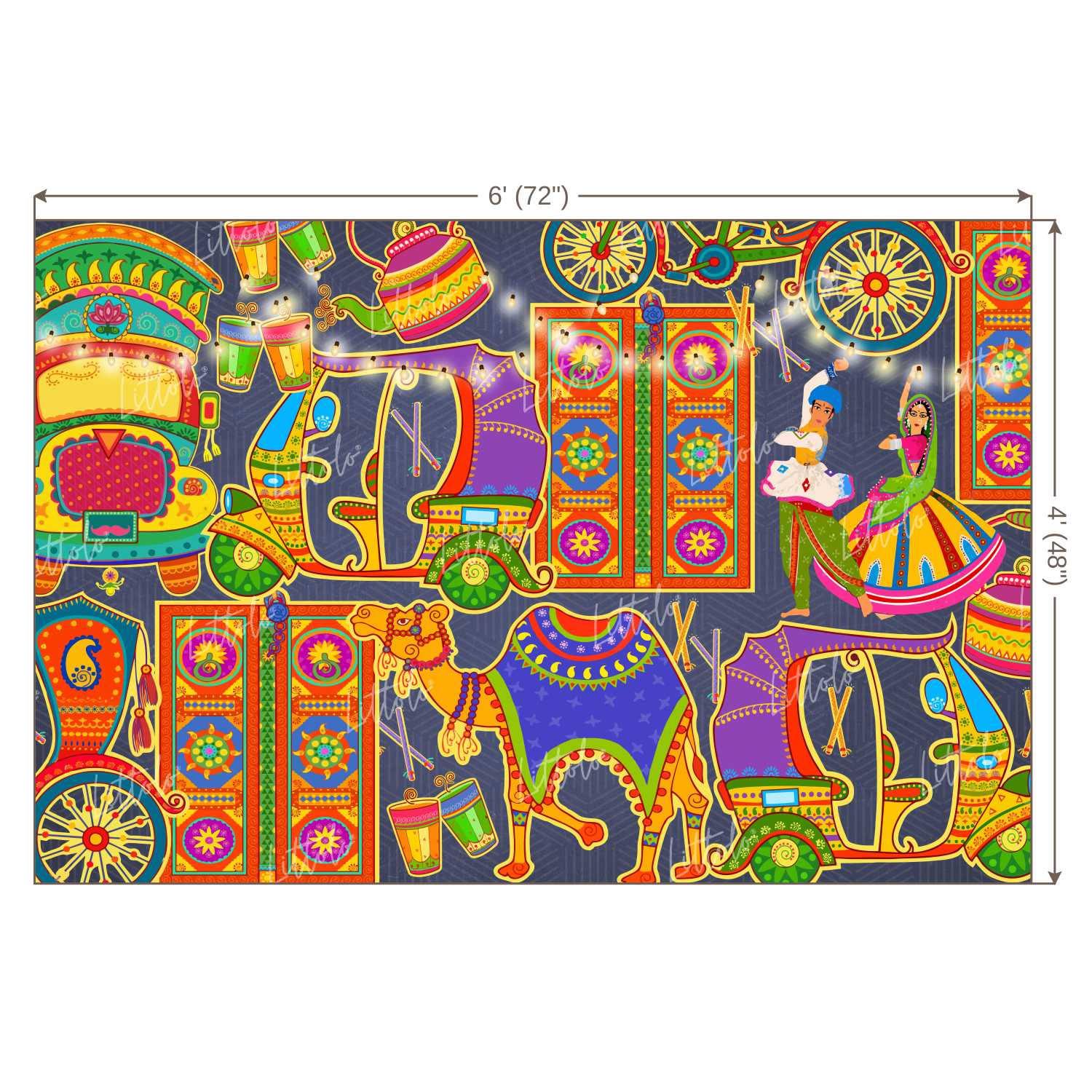 LB0009 Navratri Theme Backdrop