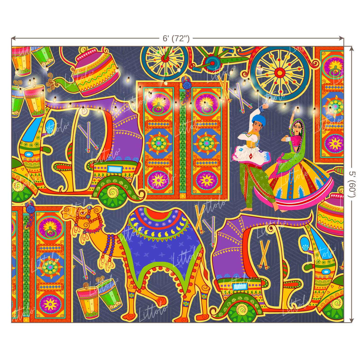 LB0009 Navratri Theme Backdrop