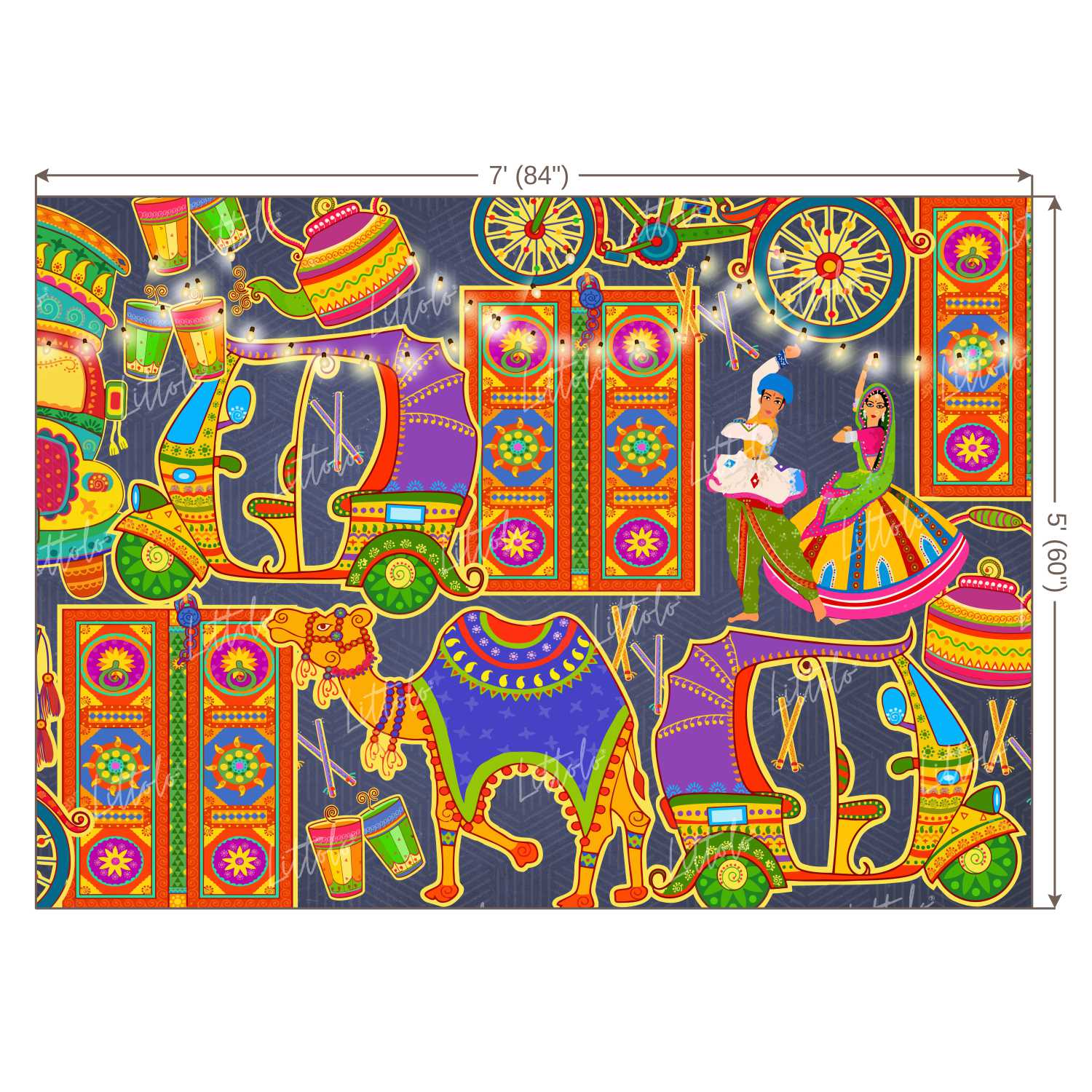 LB0009 Navratri Theme Backdrop