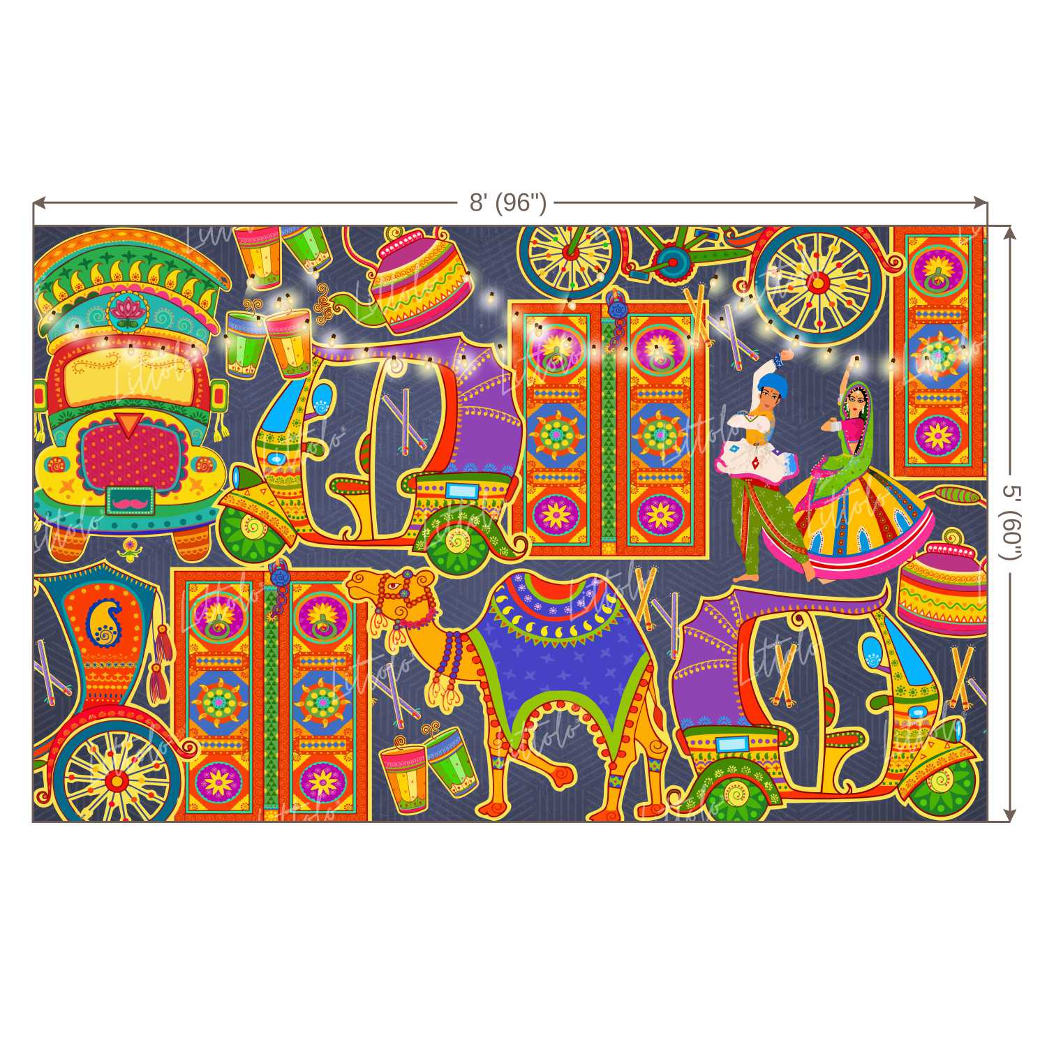 LB0009 Navratri Theme Backdrop