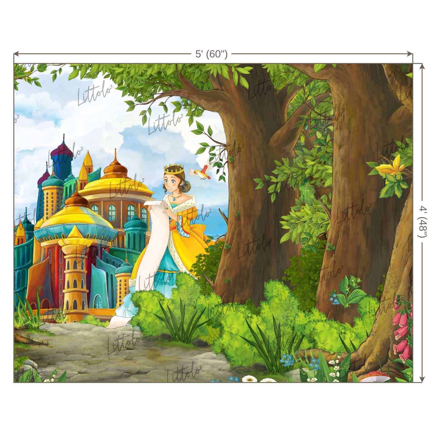 LB0014 Princess Castle Theme Backdrop