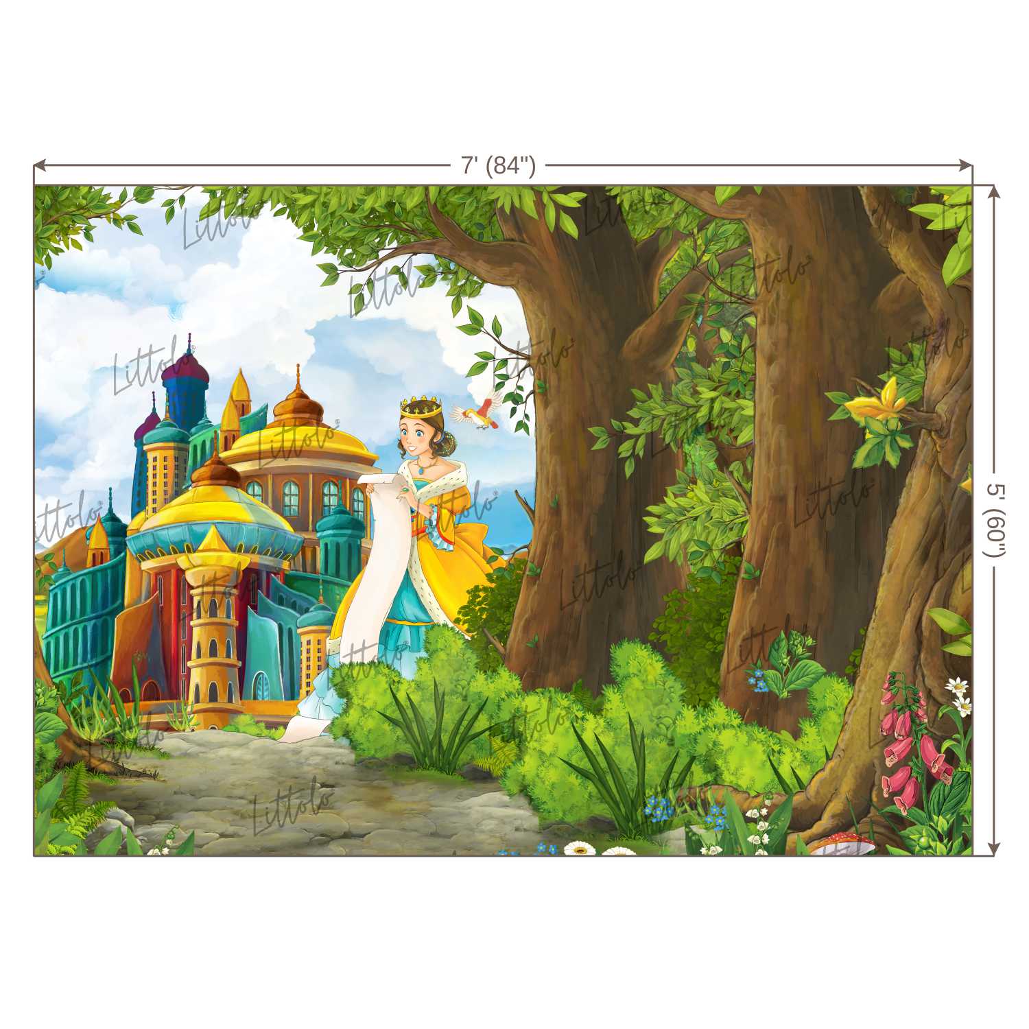 LB0014 Princess Castle Theme Backdrop