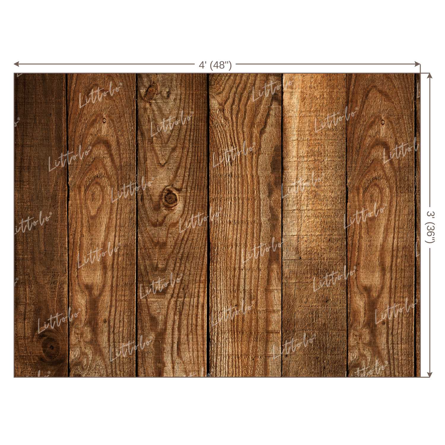 LB0015 Natural Wood Planks Backdrop