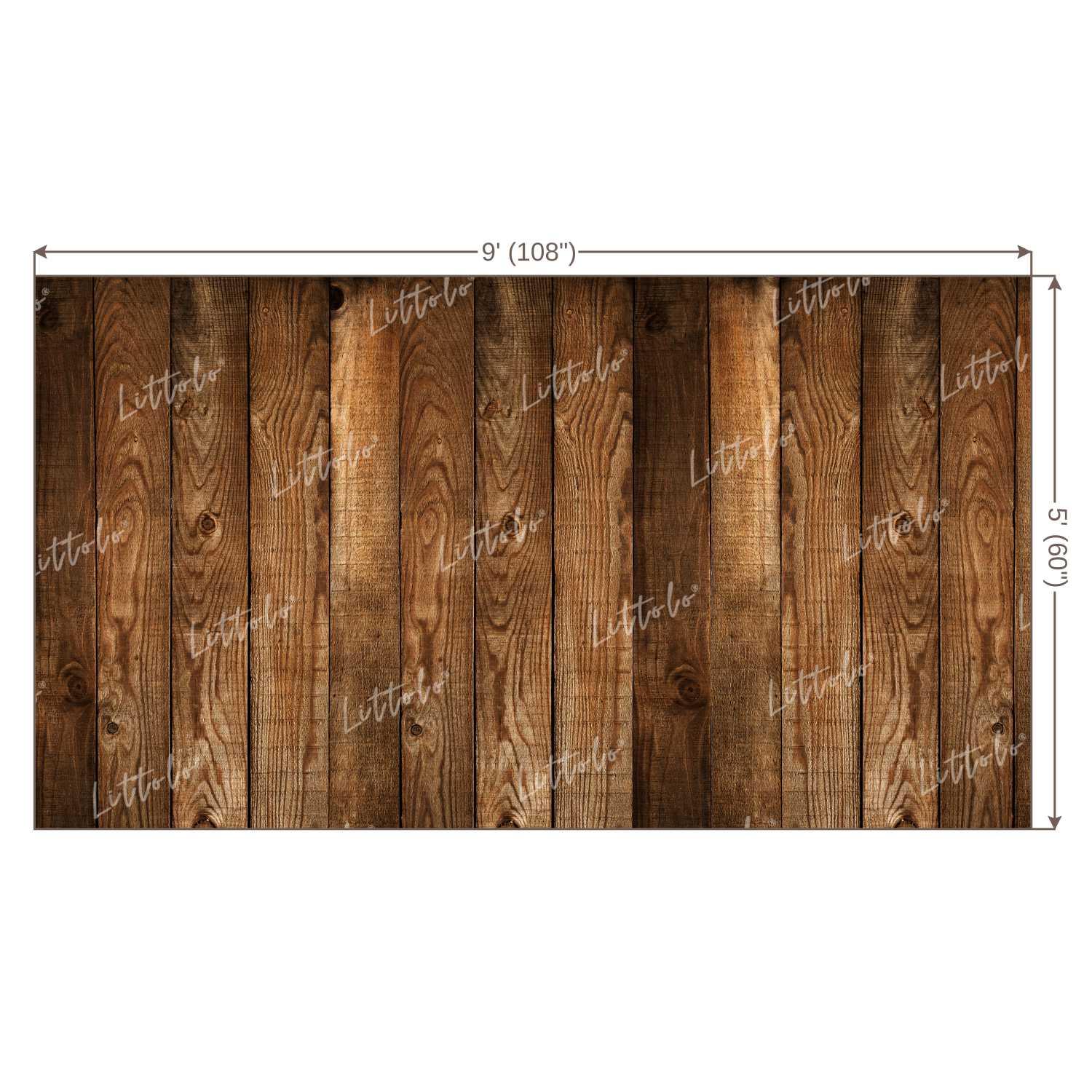 LB0015 Natural Wood Planks Backdrop