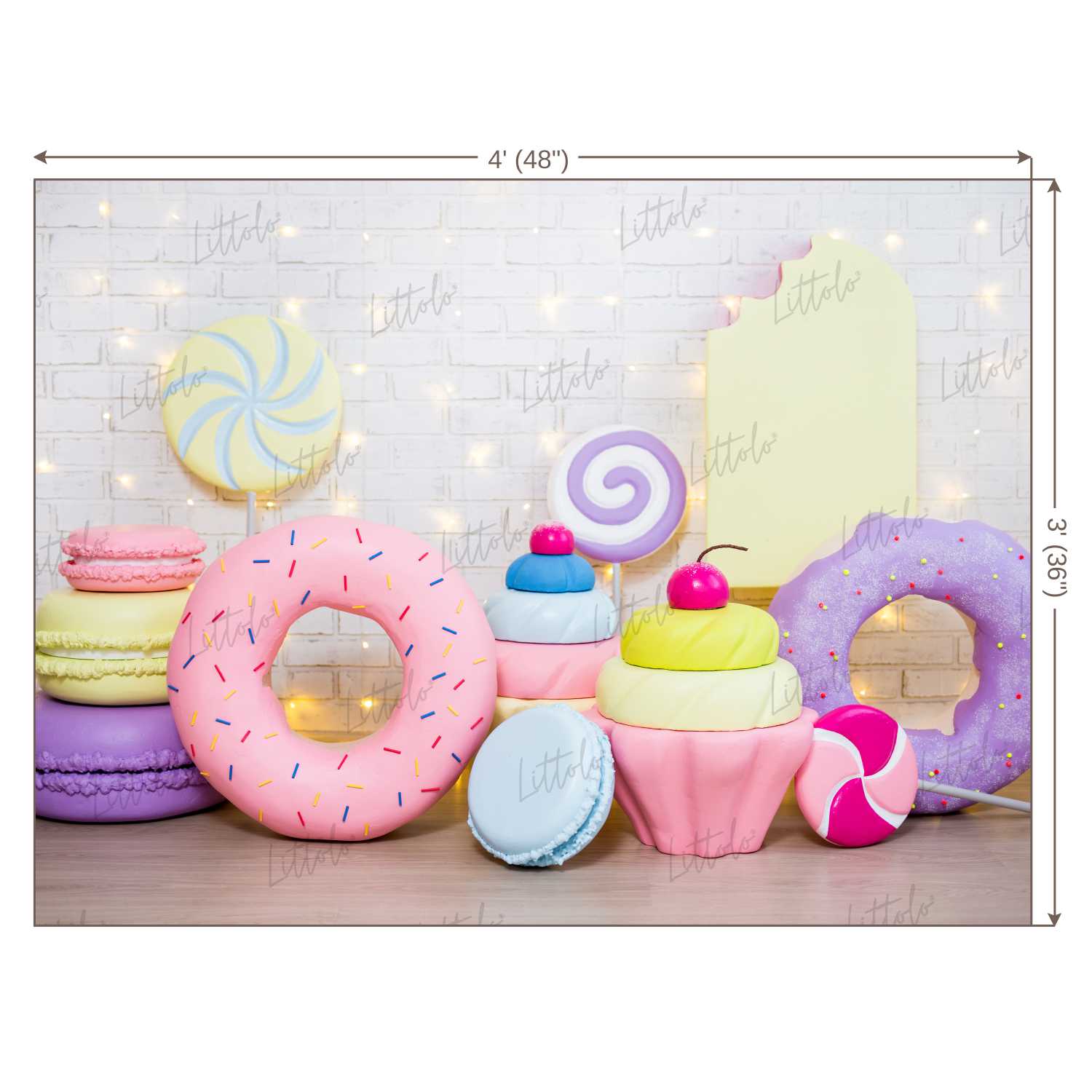 LB0023 Sugar Rush Balloons and Cake Smash Backdrop