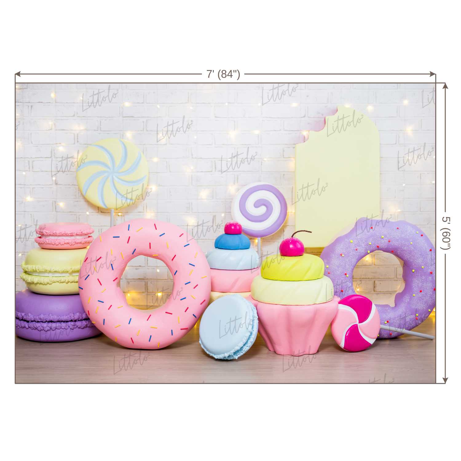 LB0023 Sugar Rush Balloons and Cake Smash Backdrop