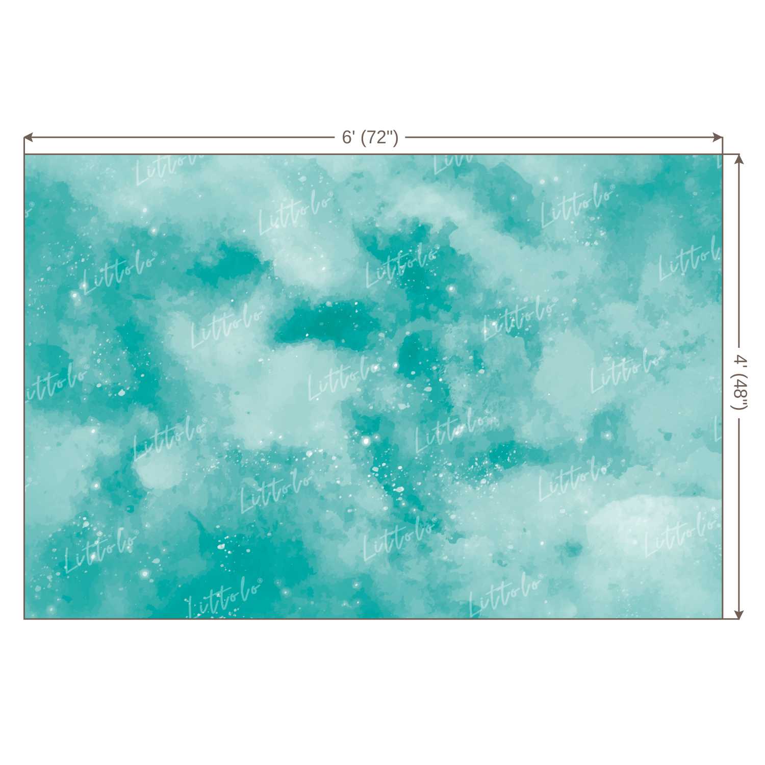 LB0029 Mermaid Fins Green Shades Texture Backdrop