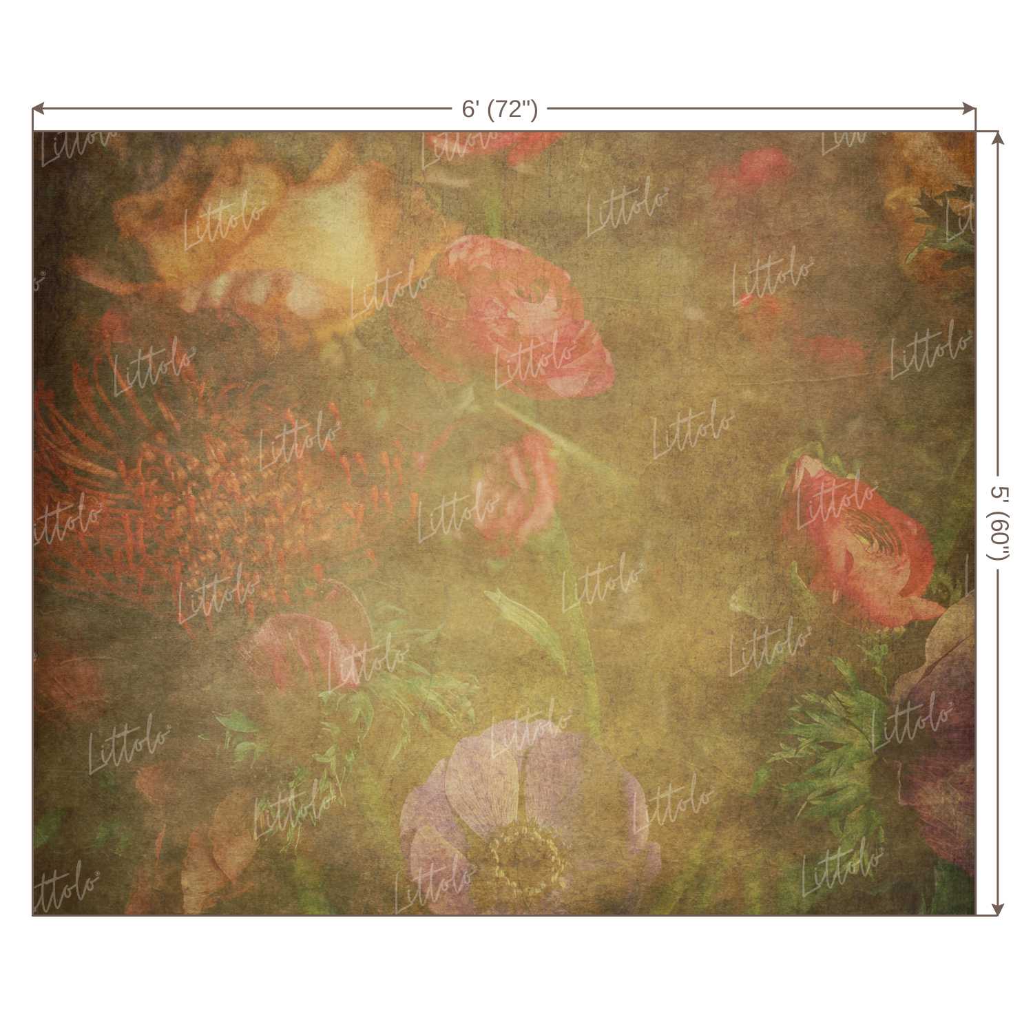 LB0044 Floral and Fine Arts Backdrop