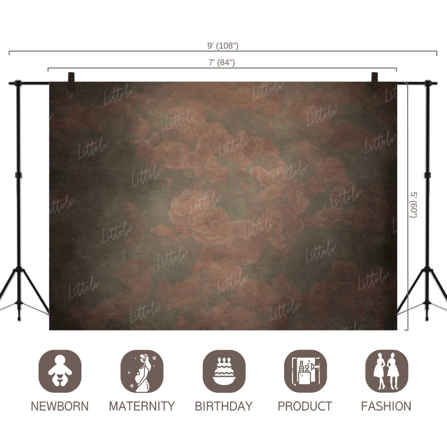 LB0046 Floral and Fine Arts Backdrop