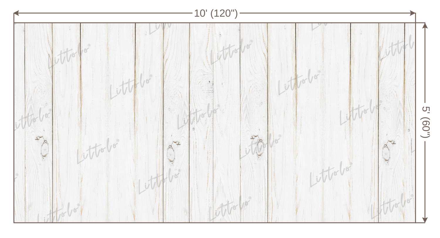 LB0049 White Planks Backdrop