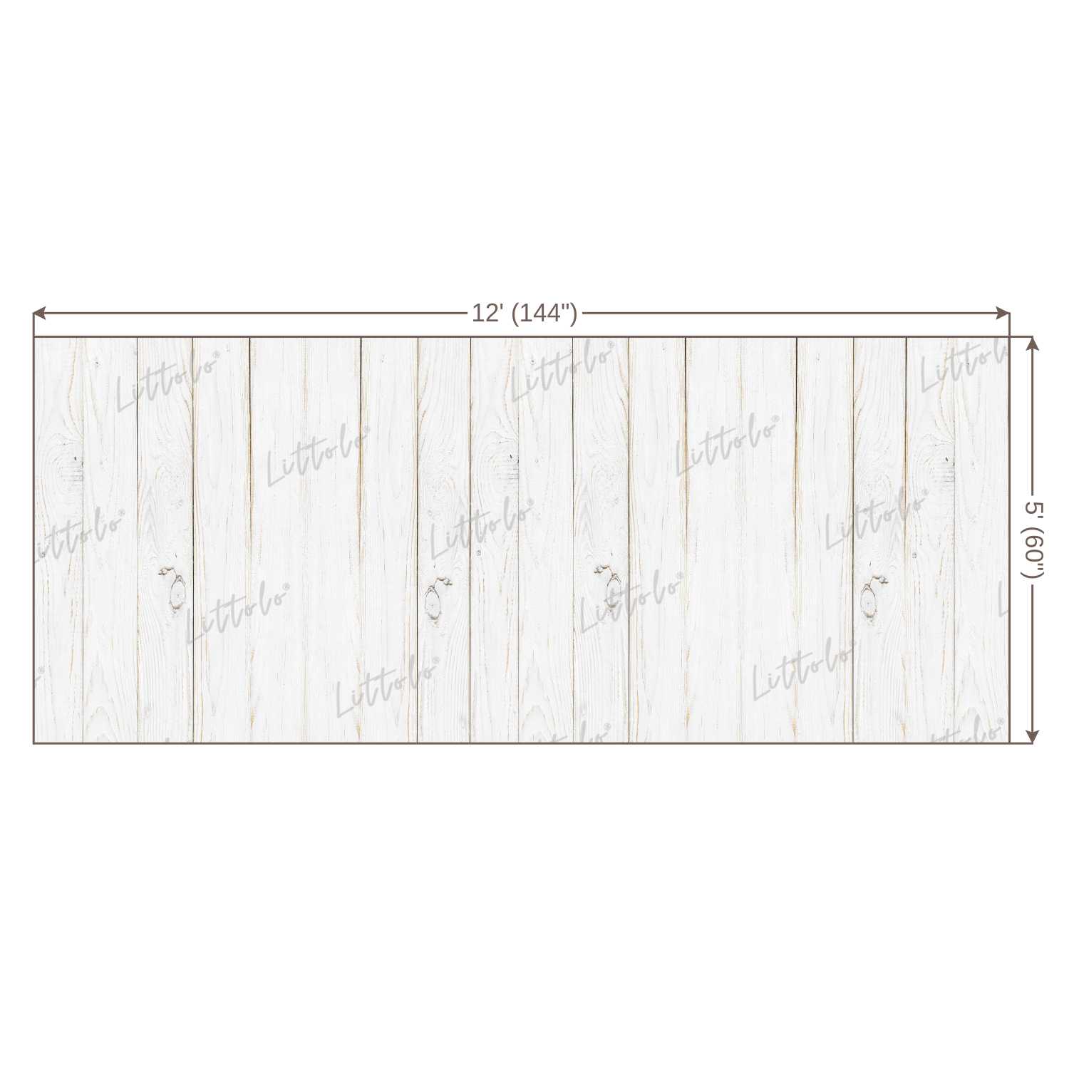 LB0049 White Planks Backdrop