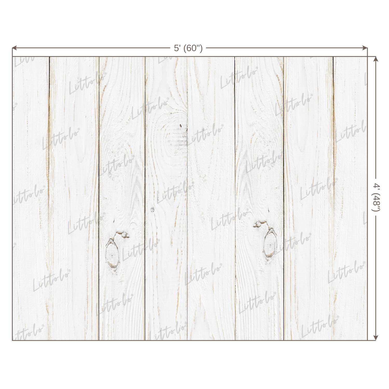 LB0049 White Planks Backdrop