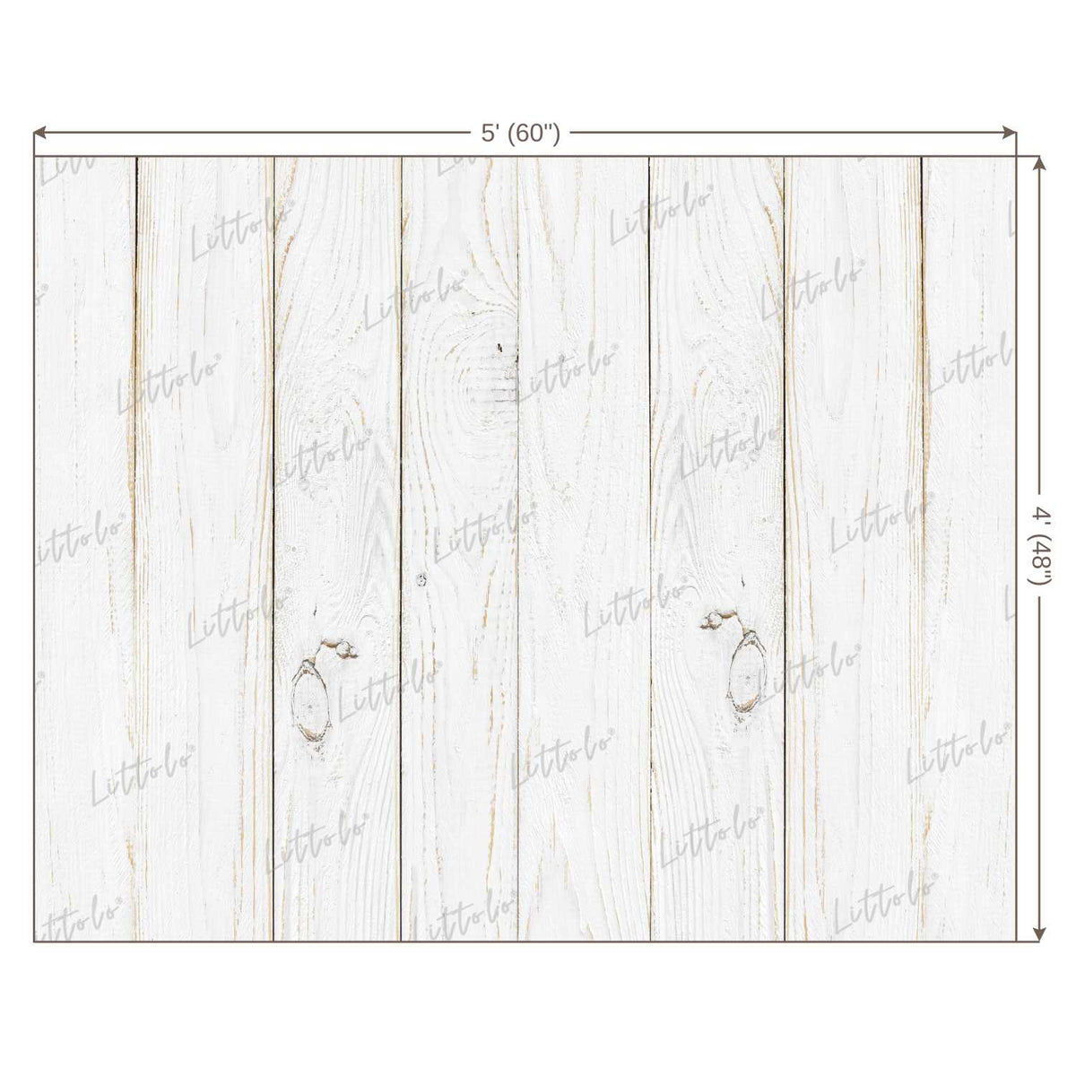 LB0049 White Planks Backdrop