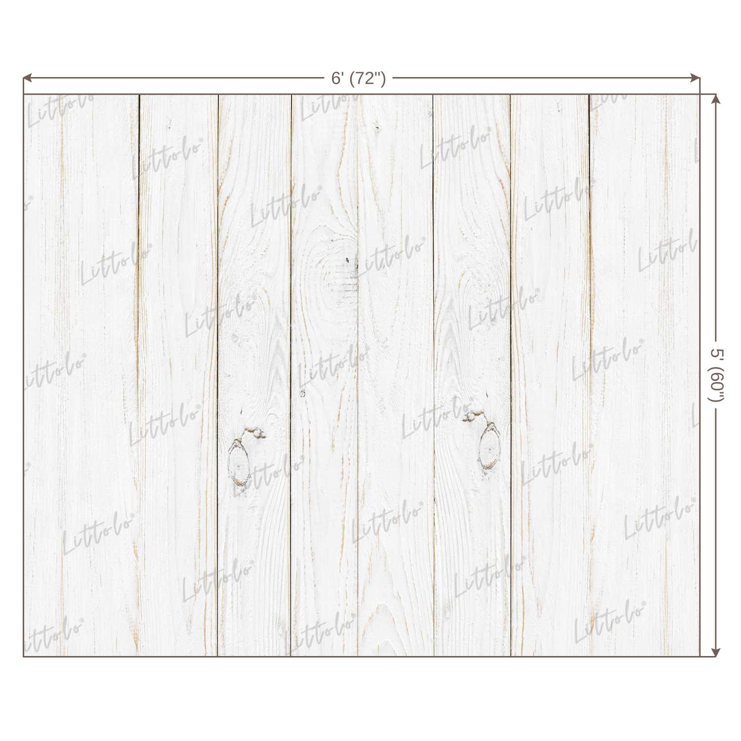 LB0049 White Planks Backdrop