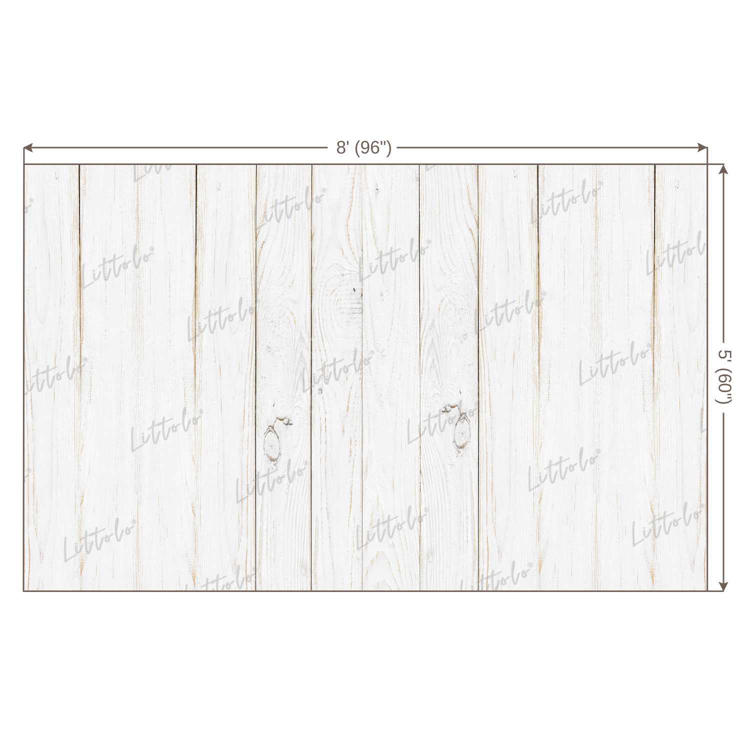 LB0049 White Planks Backdrop