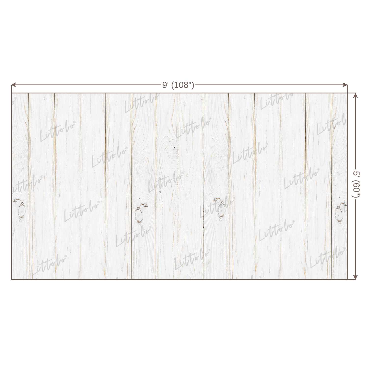 LB0049 White Planks Backdrop