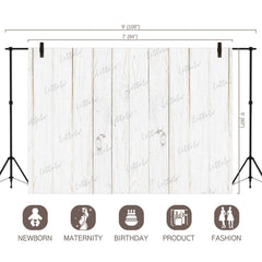 LB0049 White Planks Backdrop | RTS