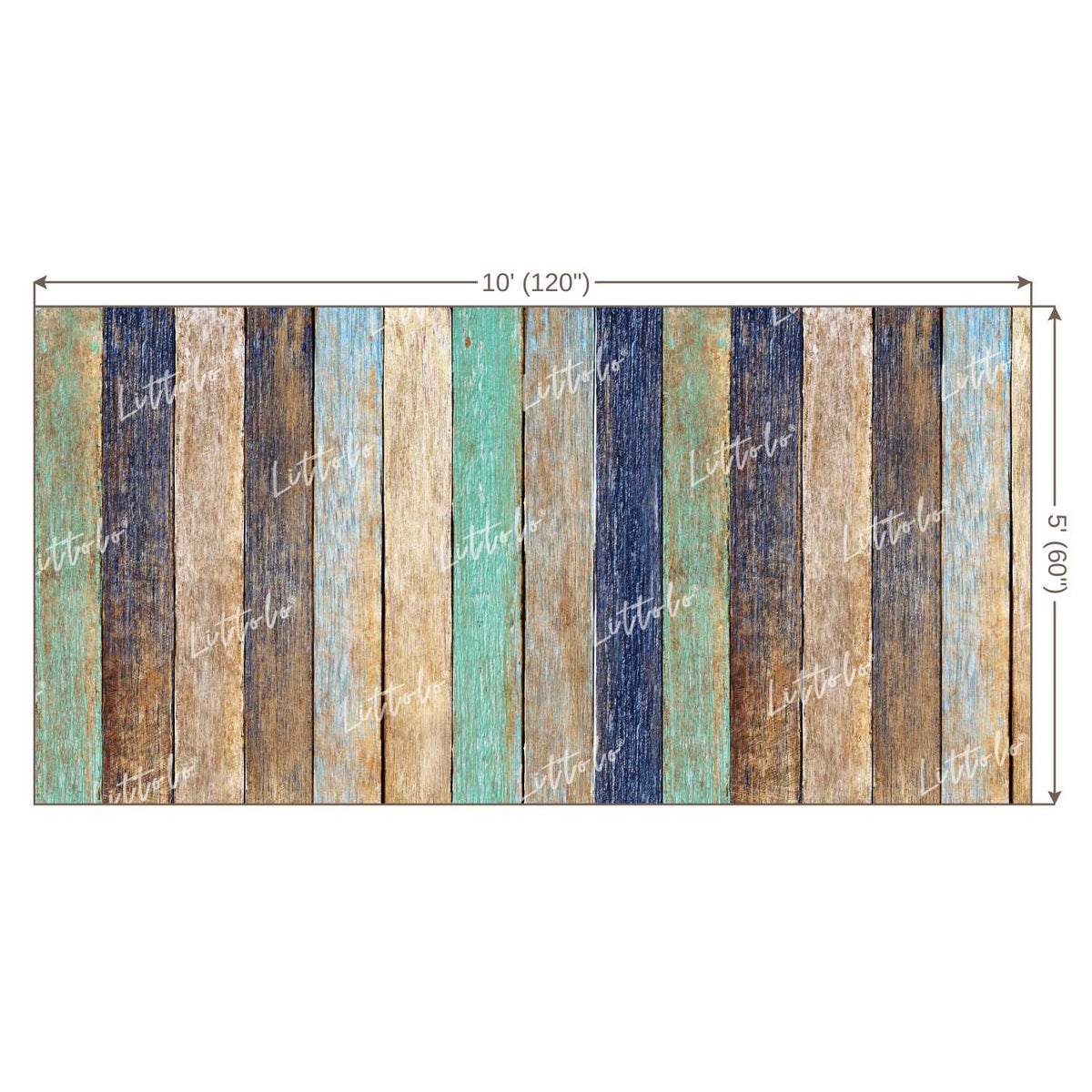 LB0080 Colourful Planks Backdrop