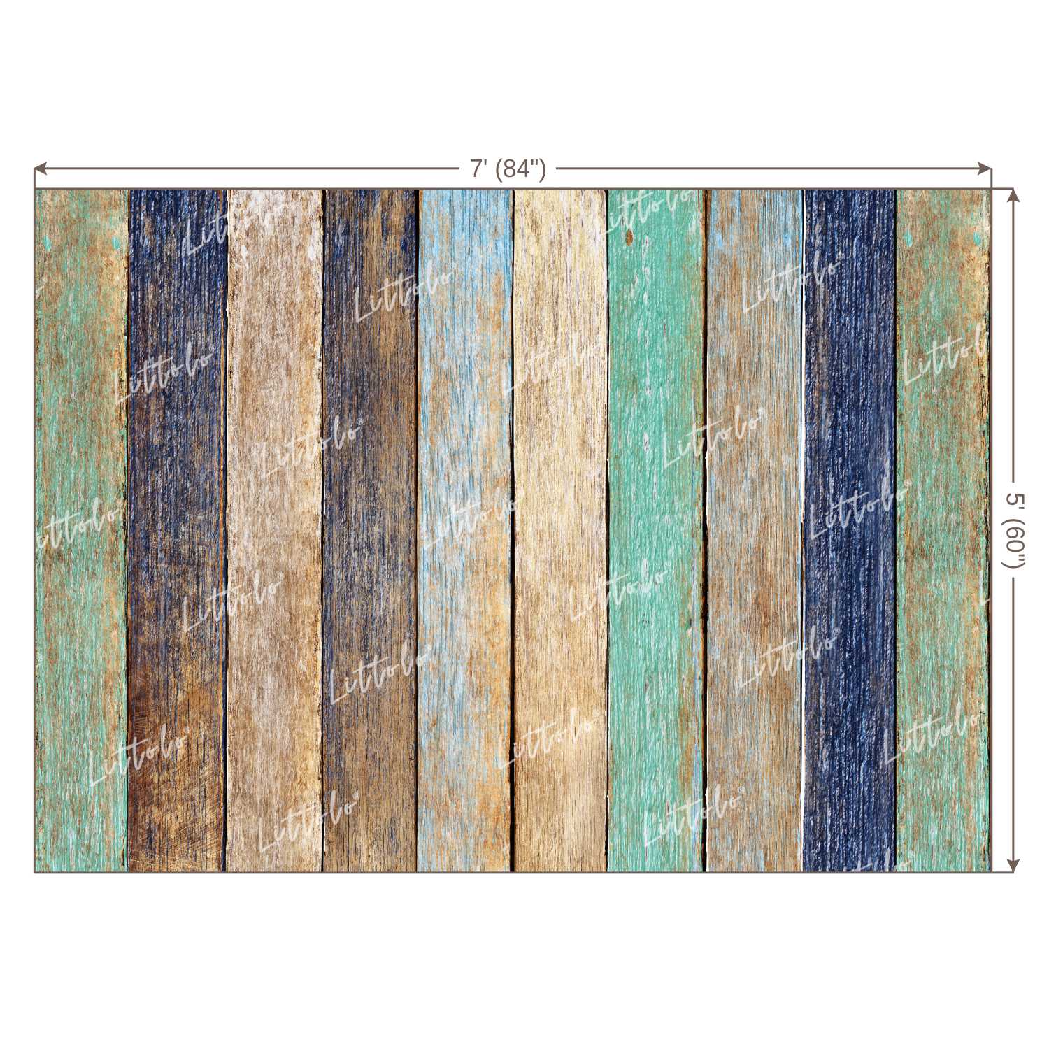 LB0080 Colourful Planks Backdrop