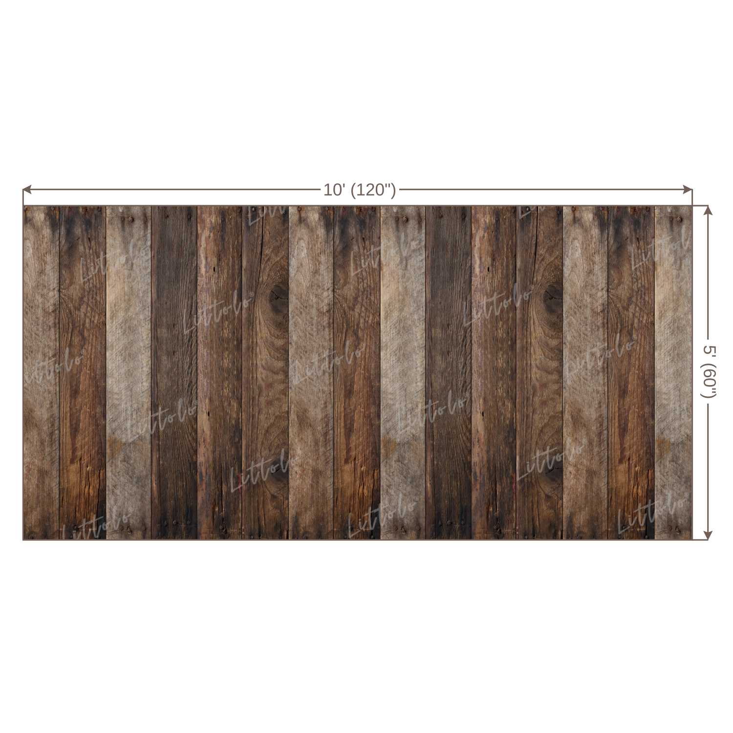 LB0083 Brown Mix Shades Planks Backdrop