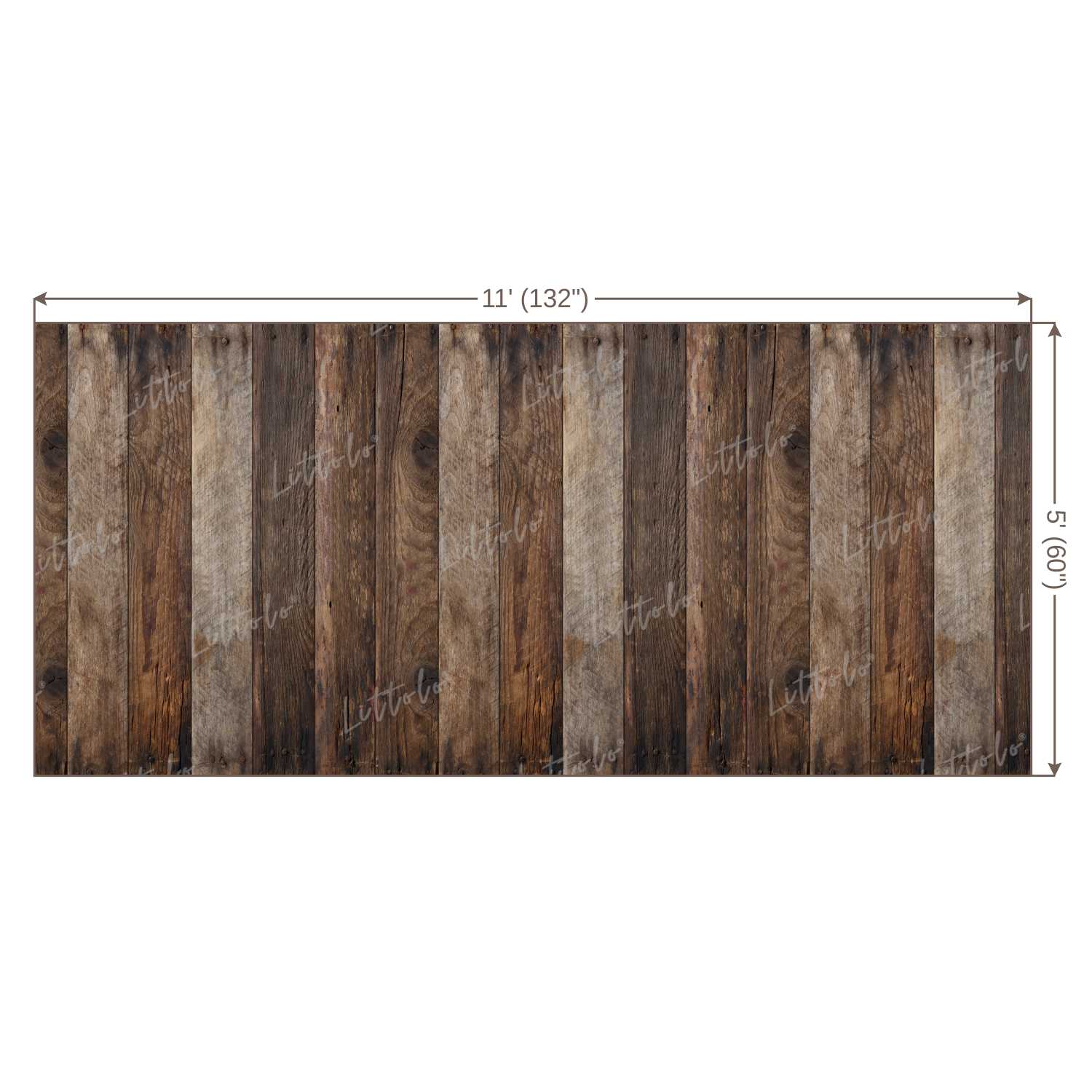 LB0083 Brown Mix Shades Planks Backdrop