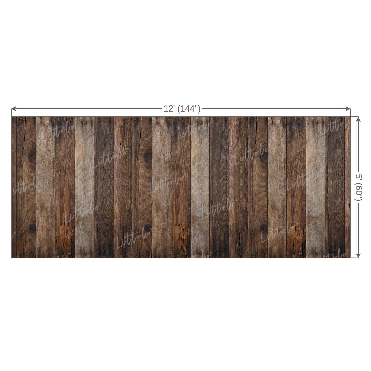 LB0083 Brown Mix Shades Planks Backdrop